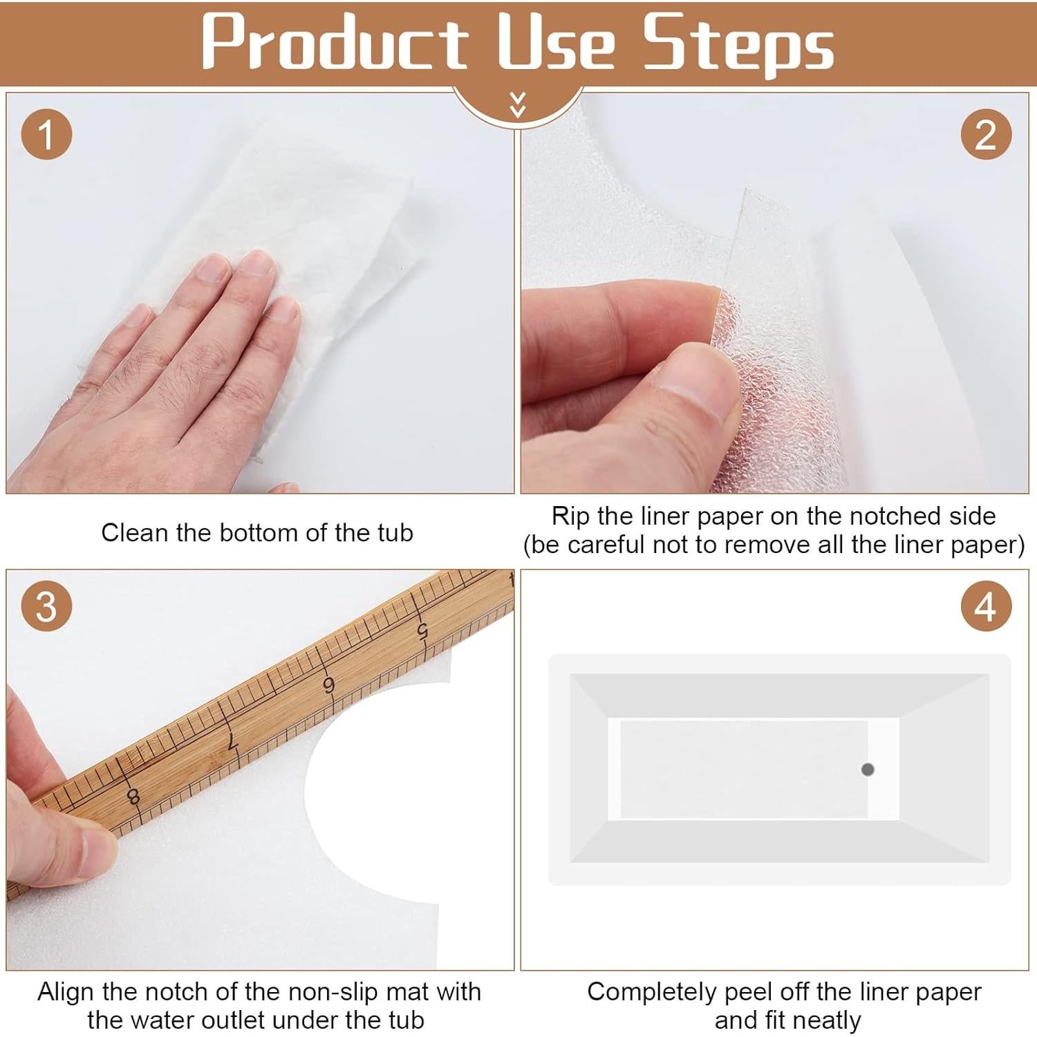 Alfombrilla de Baño Antideslizante Amylove 40x102 cm PEVA