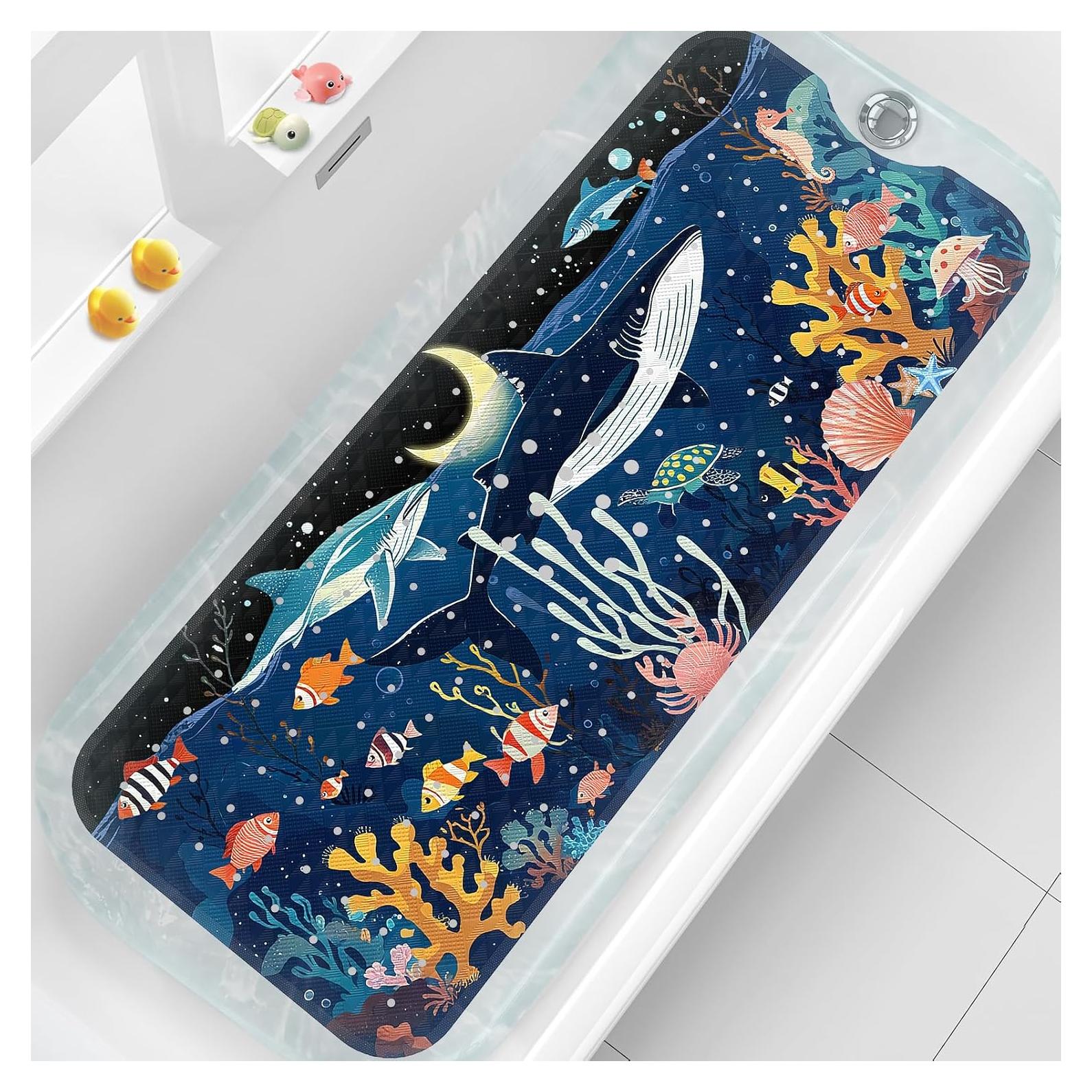 Alfombrilla de Baño Antideslizante XIYUNTE 100x40 cm Ballena-2