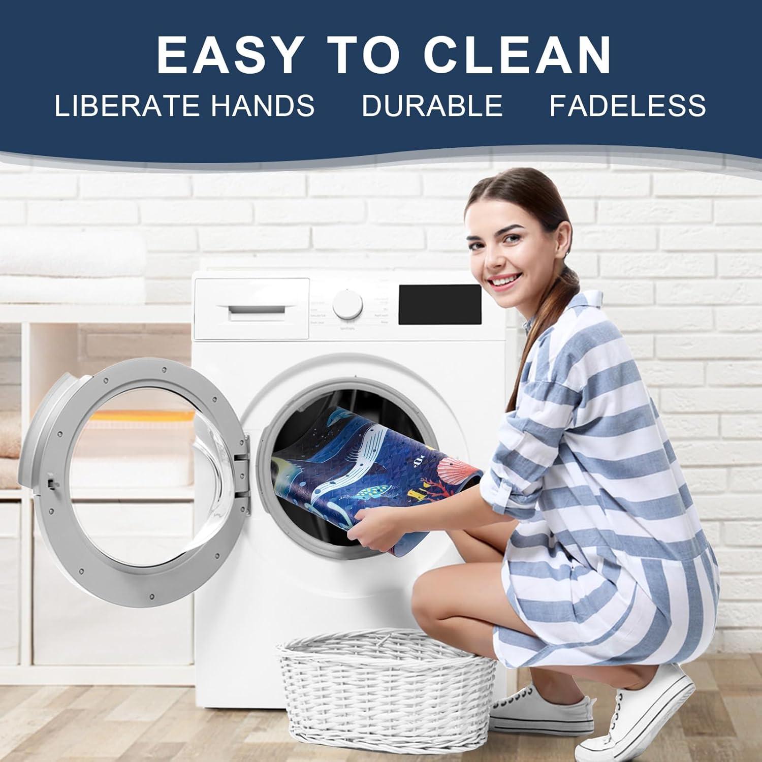 Alfombrilla de Baño Antideslizante XIYUNTE 100x40 cm Ballena-2