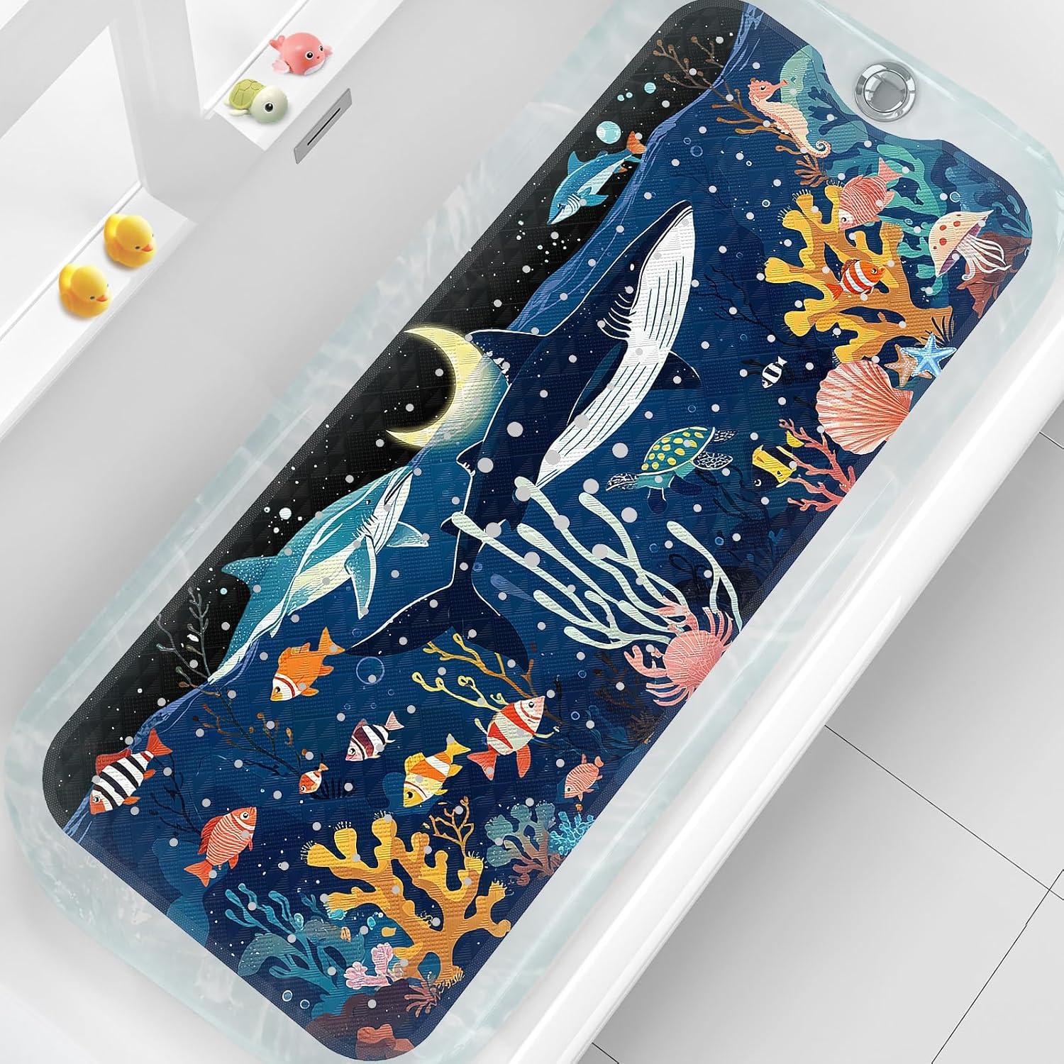 Alfombrilla de Baño Antideslizante XIYUNTE 100x40 cm Ballena-2
