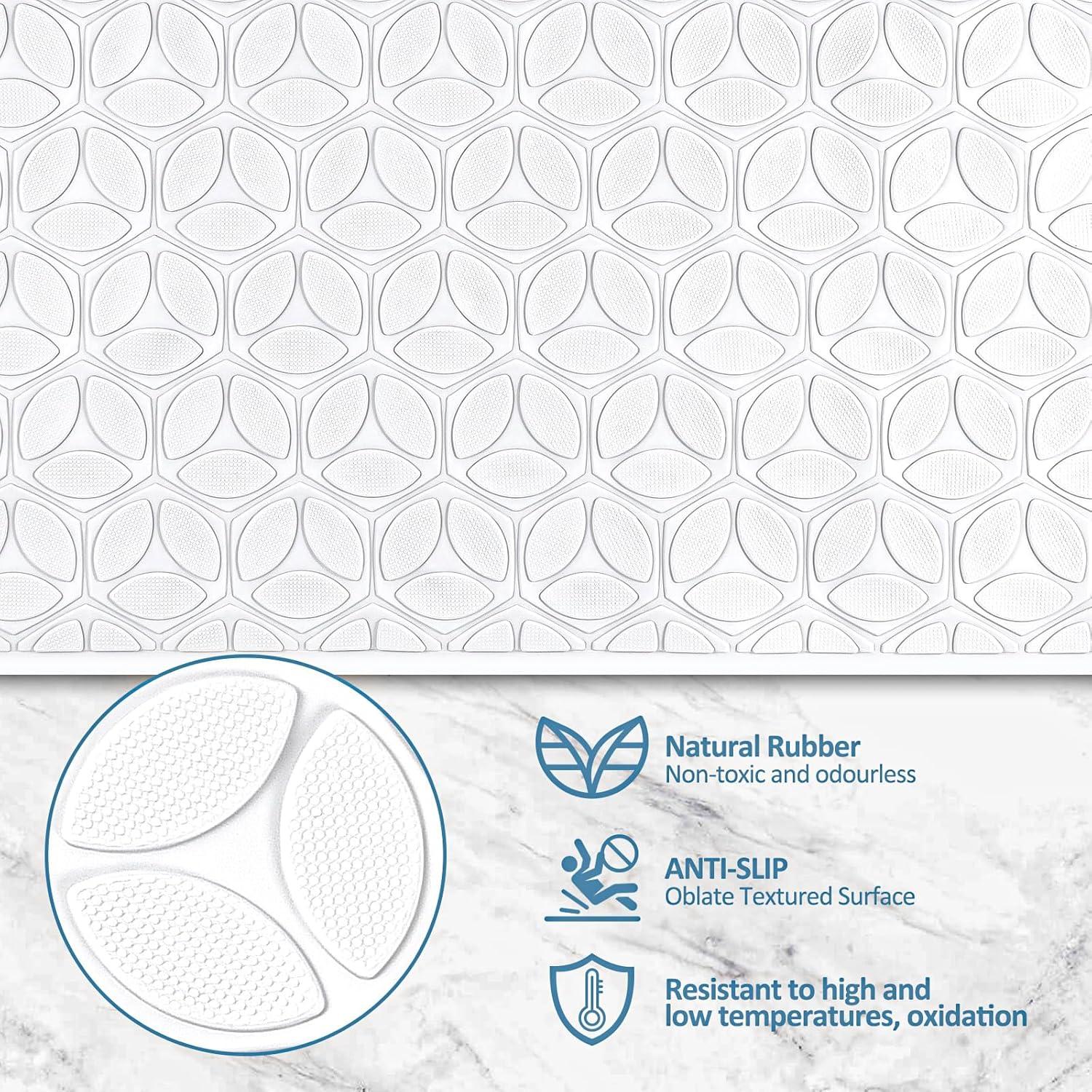 Alfombrilla Antideslizante OLUFIA 69,9x40 cm Blanca