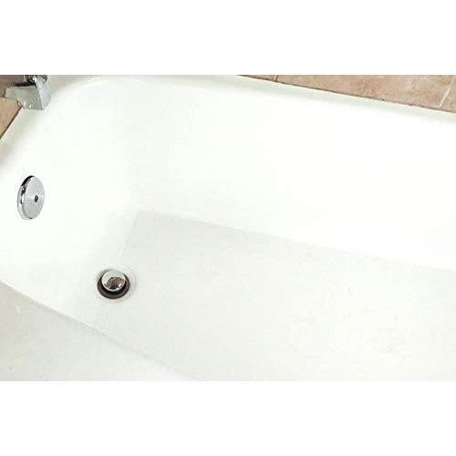Alfombra de Baño Antideslizante OTTC 40x102 cm Vinilo Blanco