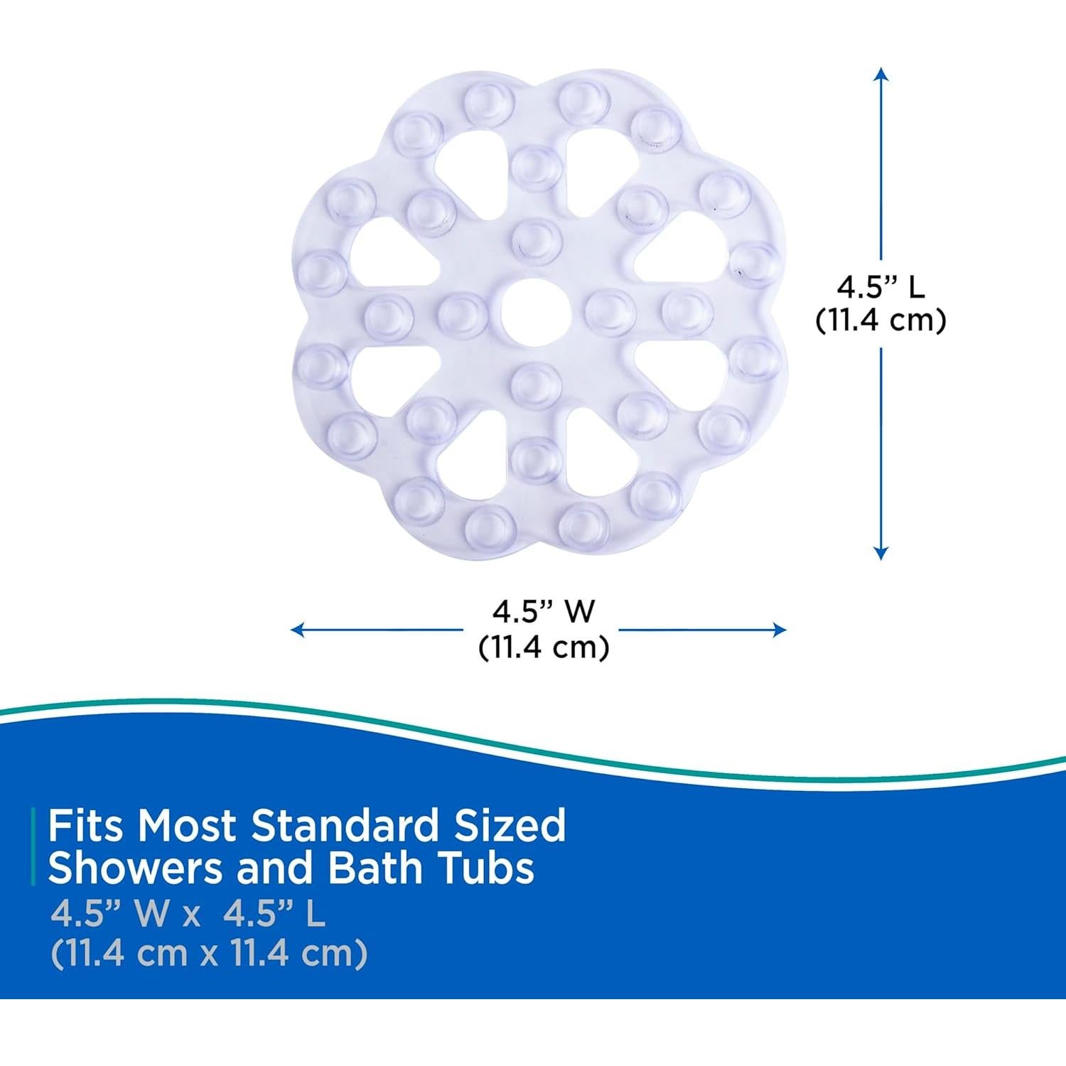 Tapetes de Baño Kenney KN61549 PVC Transparente 6 Piezas 13 cm