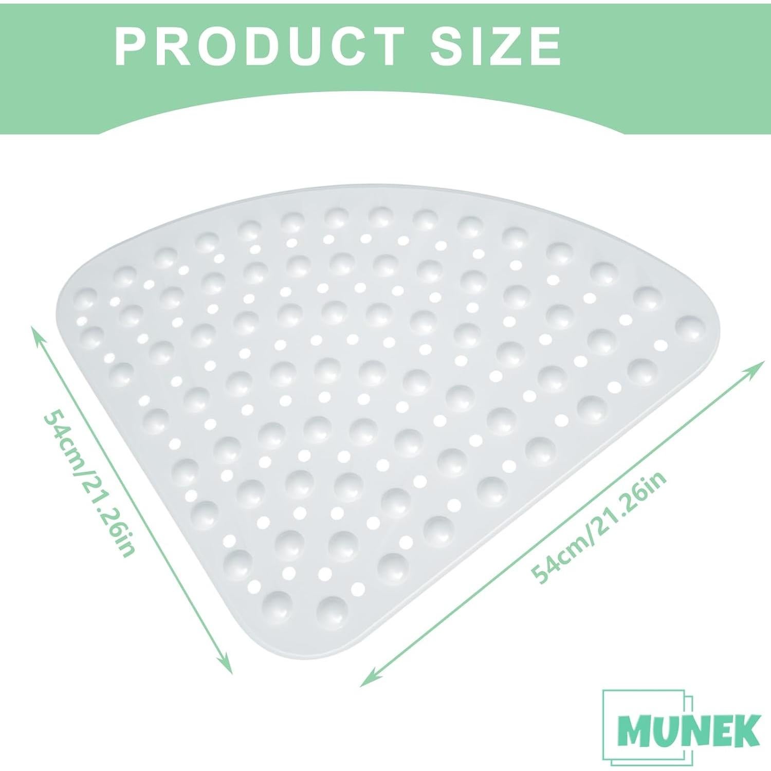 Alfombrilla de Ducha Antideslizante MUNEK 53x53 cm Blanca