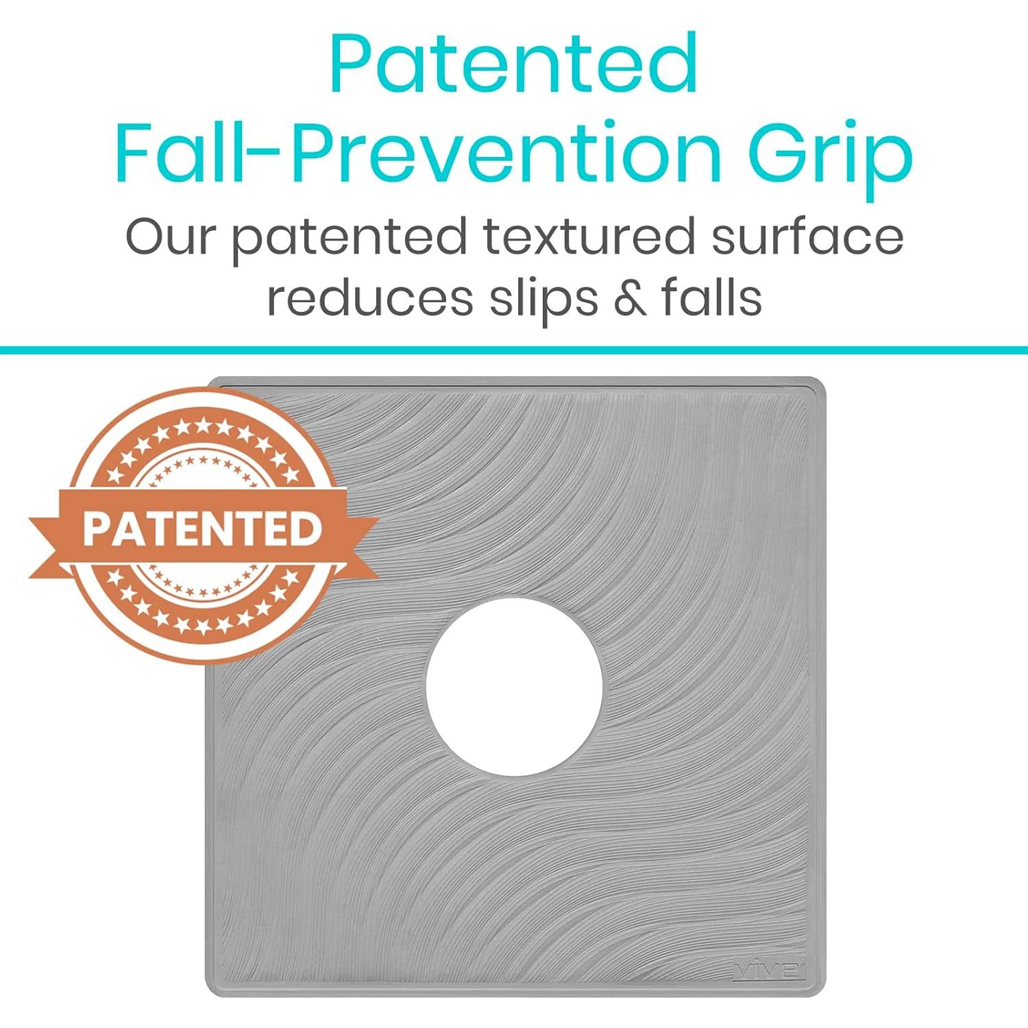 Alfombrilla de Ducha Vive Antideslizante 55,88 cm Goma Gris