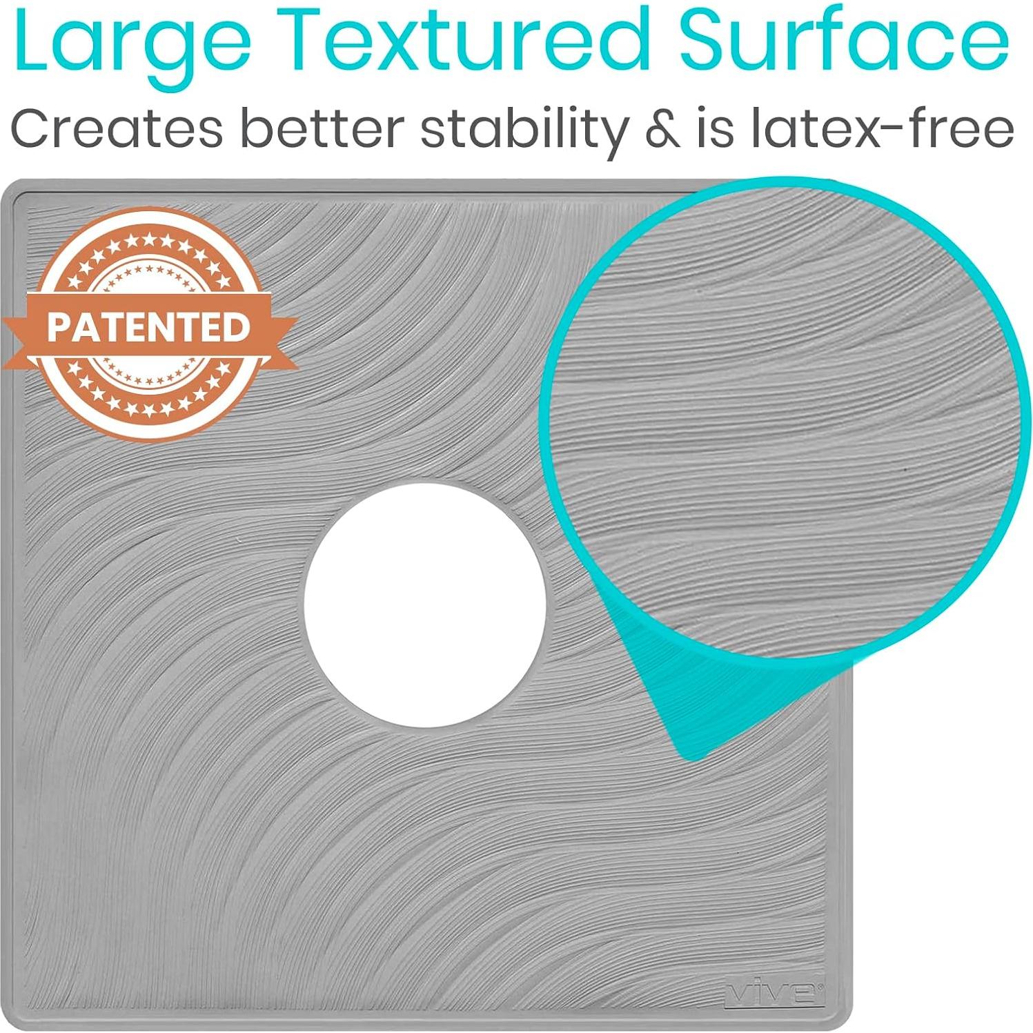 Alfombrilla de Ducha Vive Antideslizante 55,88 cm Goma Gris