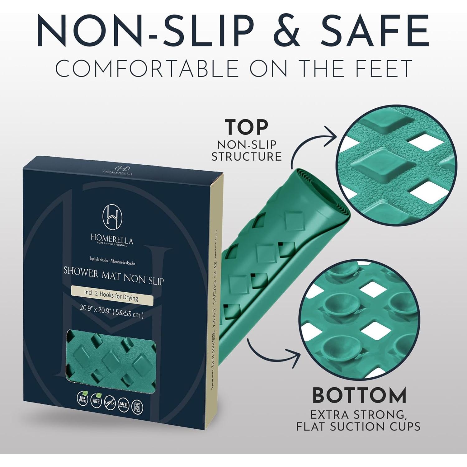 Alfombrilla Antideslizante Homerella 53x53 cm Verde