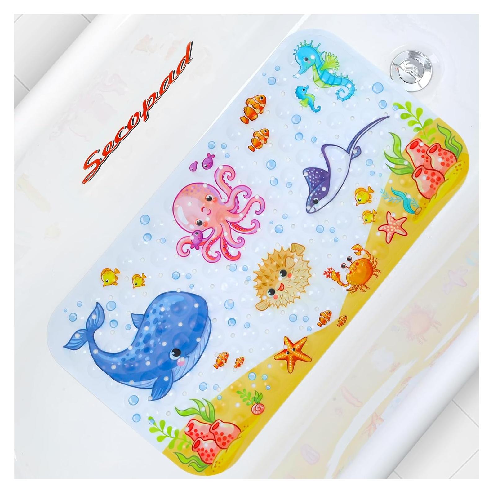 Alfombrilla de baño antideslizante Secopad Pulpo Rosa 70x38 cm