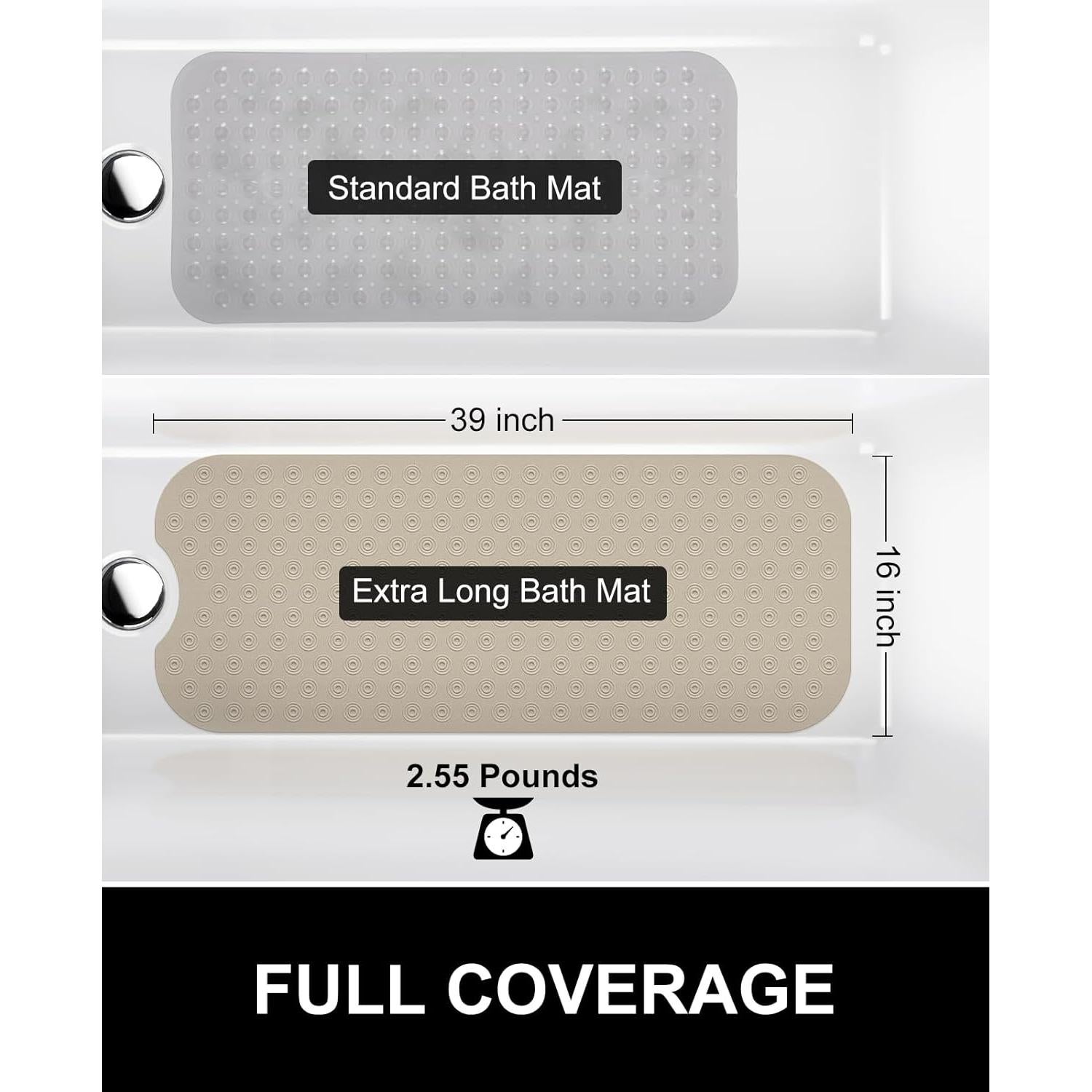 Tapete de Baño OTHWAY Sin Ventosas 99x40 cm Marrón