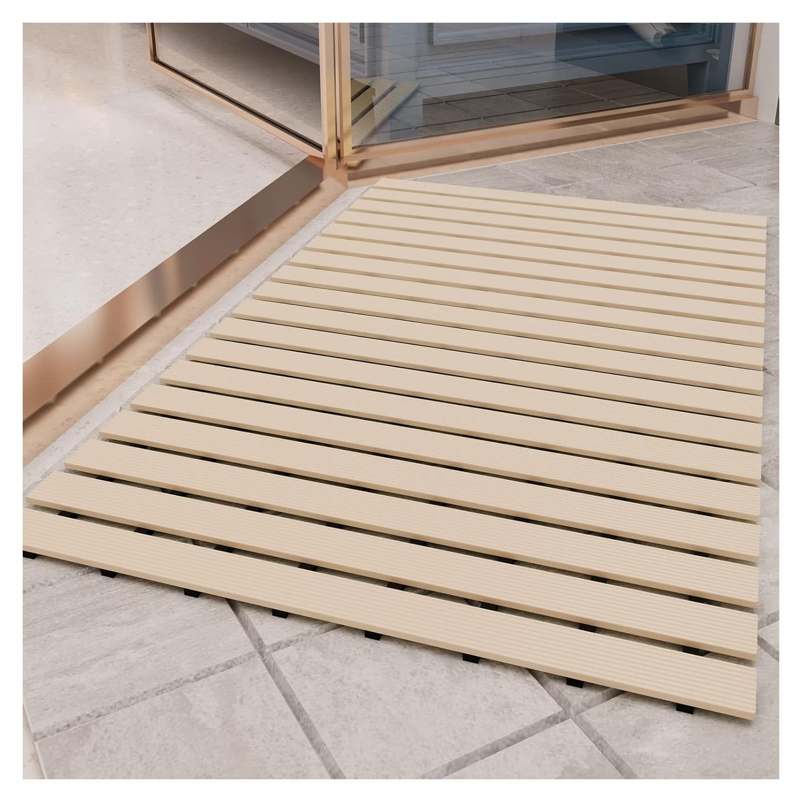 Alfombrilla de Ducha Antideslizante PADOOR Beige 43x66 cm