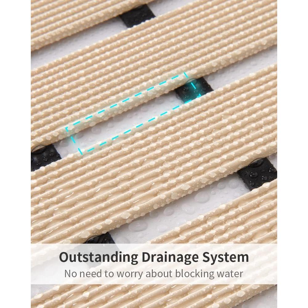 Alfombrilla de Ducha Antideslizante PADOOR Beige 43x66 cm