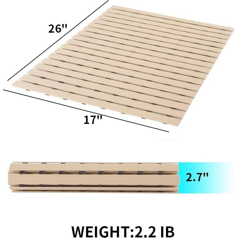 Alfombrilla de Ducha Antideslizante PADOOR Beige 43x66 cm