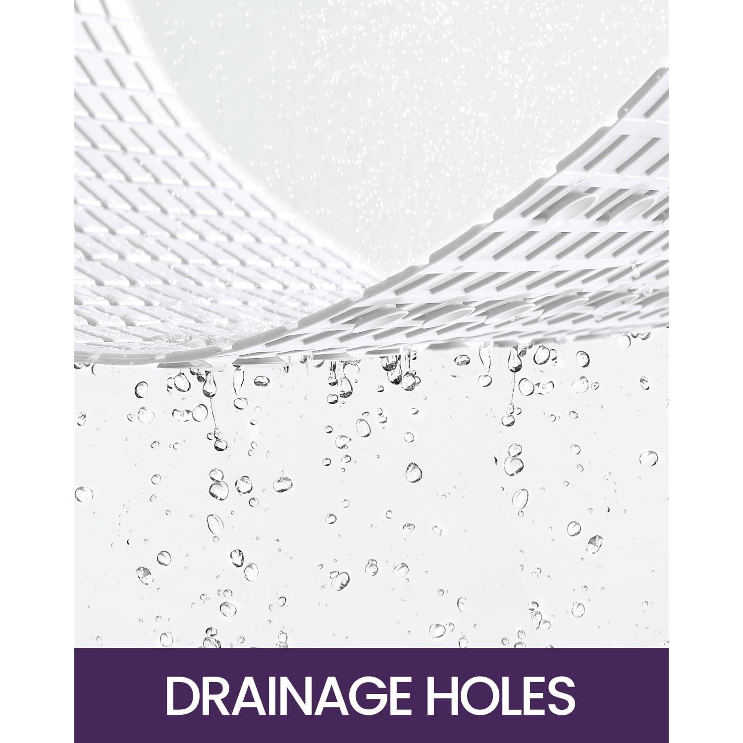 Alfombrilla de Baño Antideslizante DEXI 100x40 cm Blanca