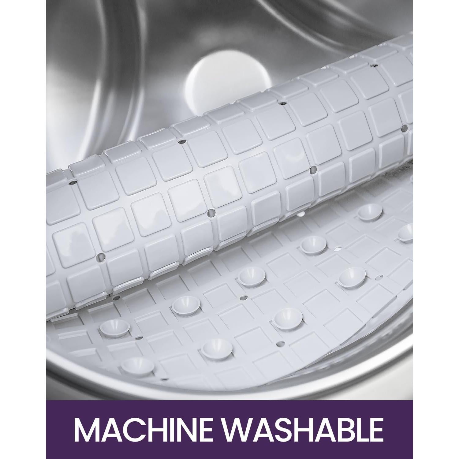 Alfombrilla de Baño Antideslizante DEXI 100x40 cm Blanca