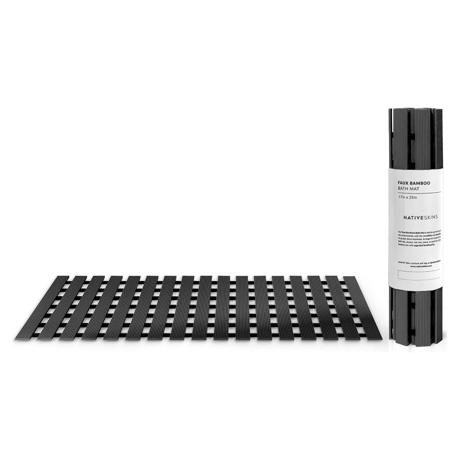 Alfombra de baño de bambú falso NativeSkins 42.93x63.99cm