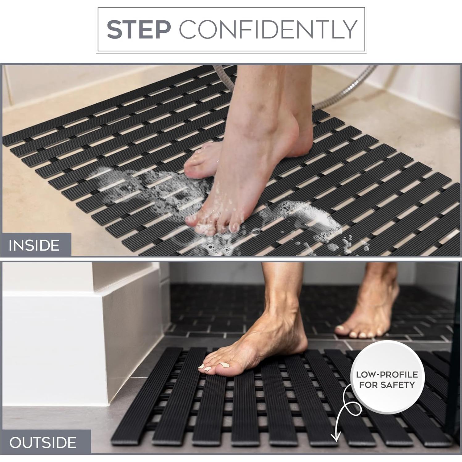 Alfombra de baño de bambú falso NativeSkins 42.93x63.99cm