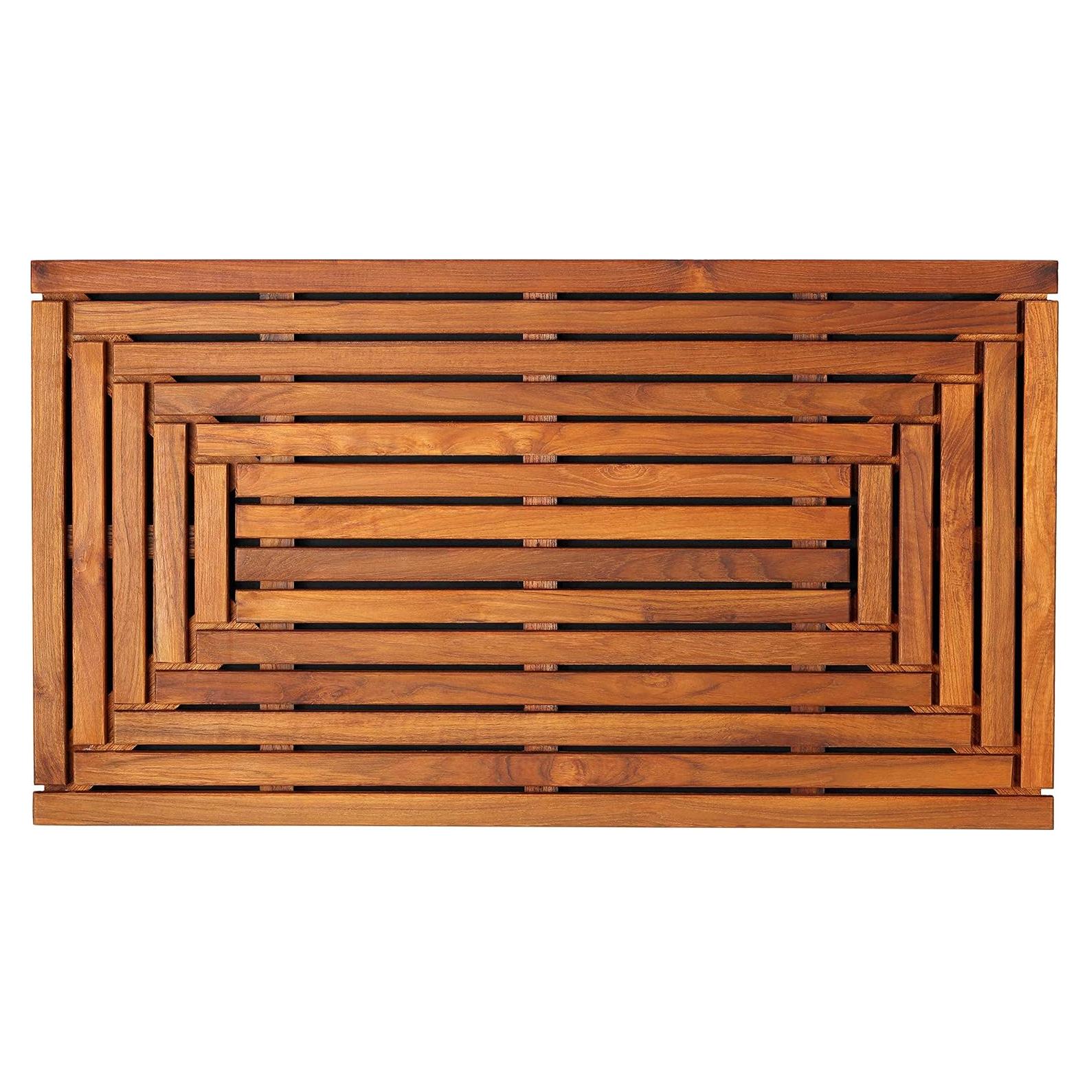 Alfombra de Ducha Bare Decor Giza Madera de Teca 91x51 cm