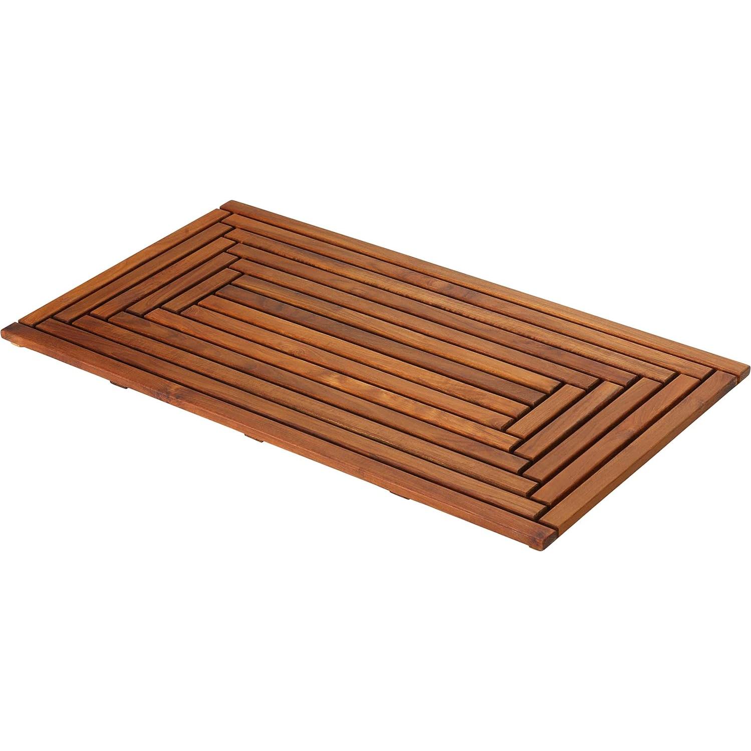 Alfombra de Ducha Bare Decor Giza Madera de Teca 91x51 cm