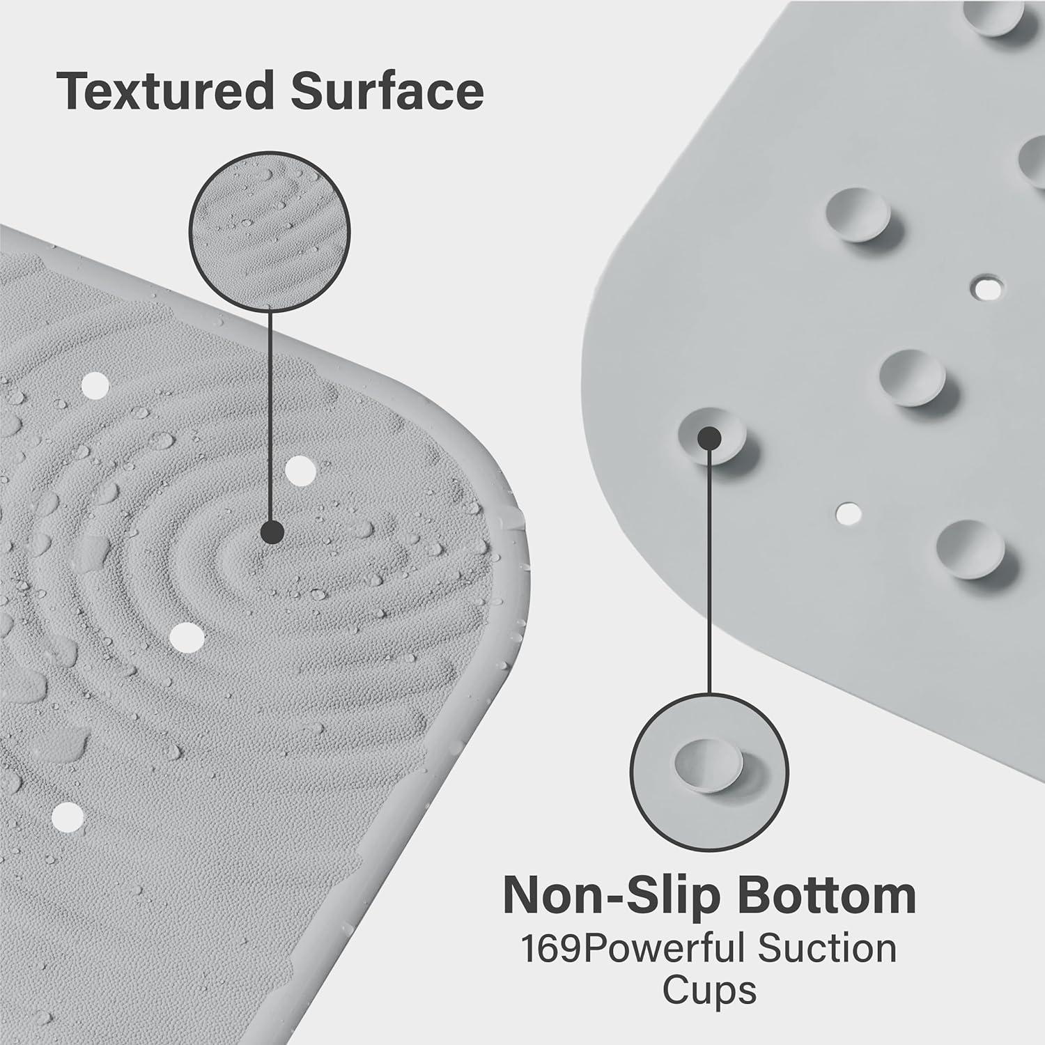 Alfombrilla de Baño Antideslizante SelfSuite 99x41 cm Gris