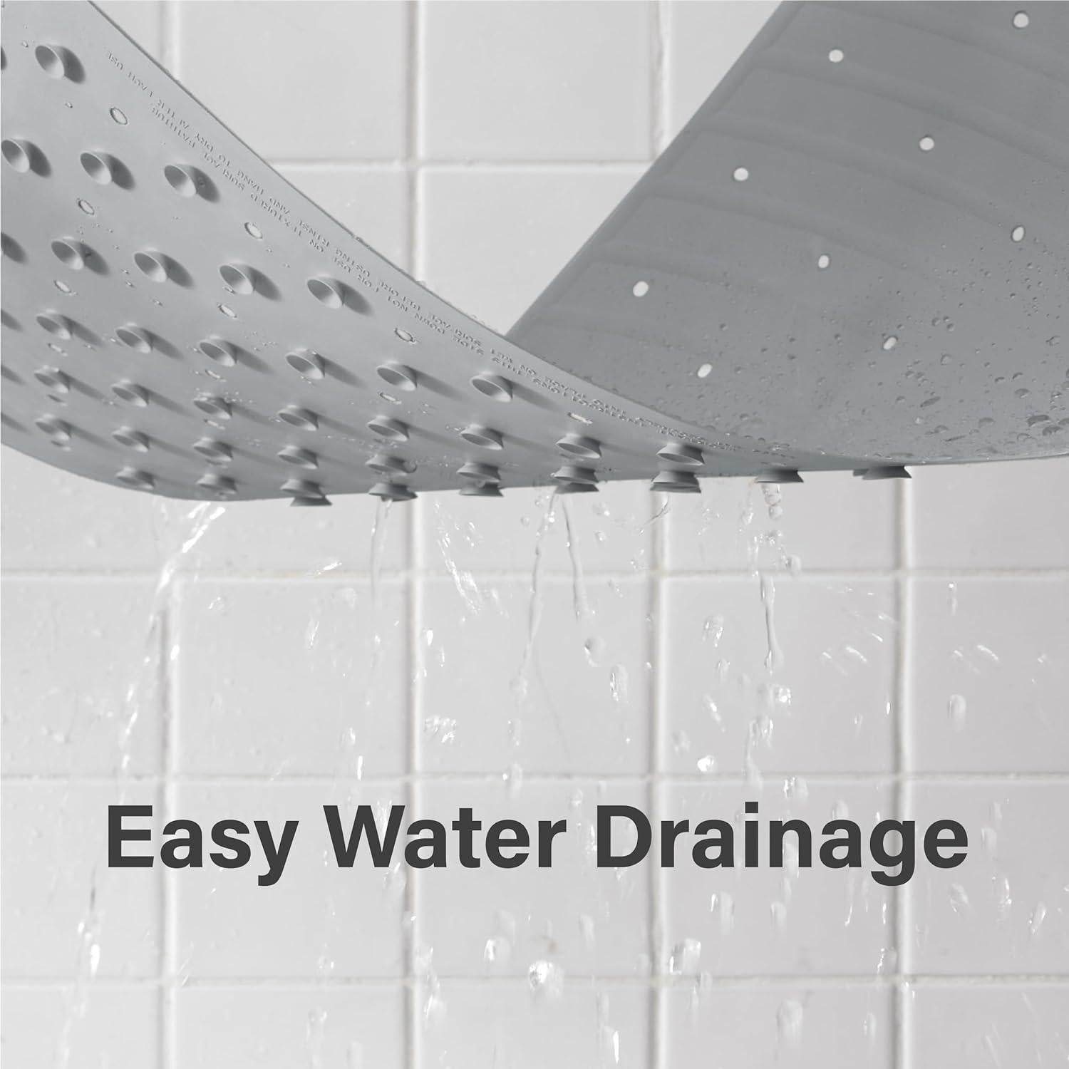 Alfombrilla de Baño Antideslizante SelfSuite 99x41 cm Gris