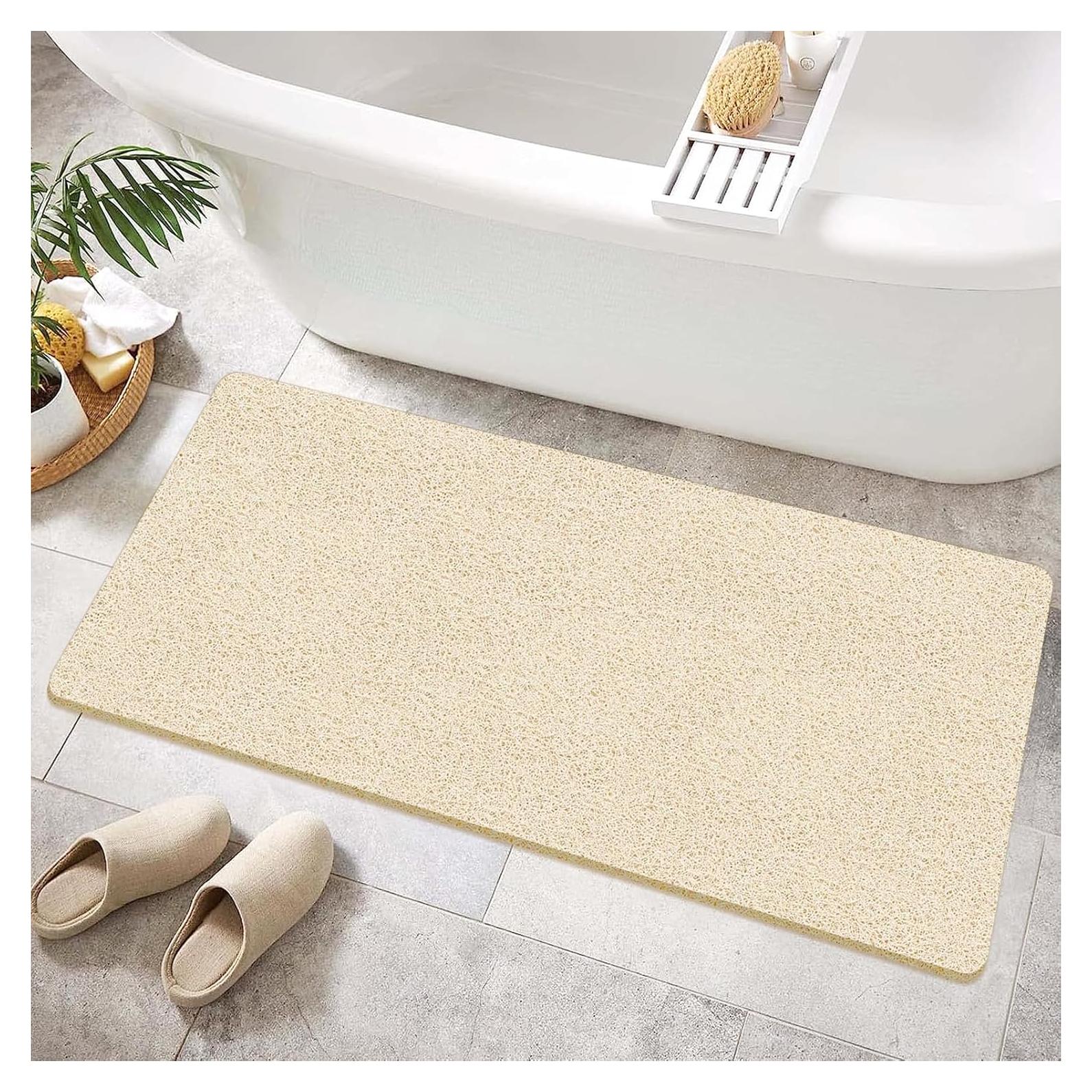 Alfombra de Ducha Antideslizante Beige 102 x 41 cm SONGZIMING