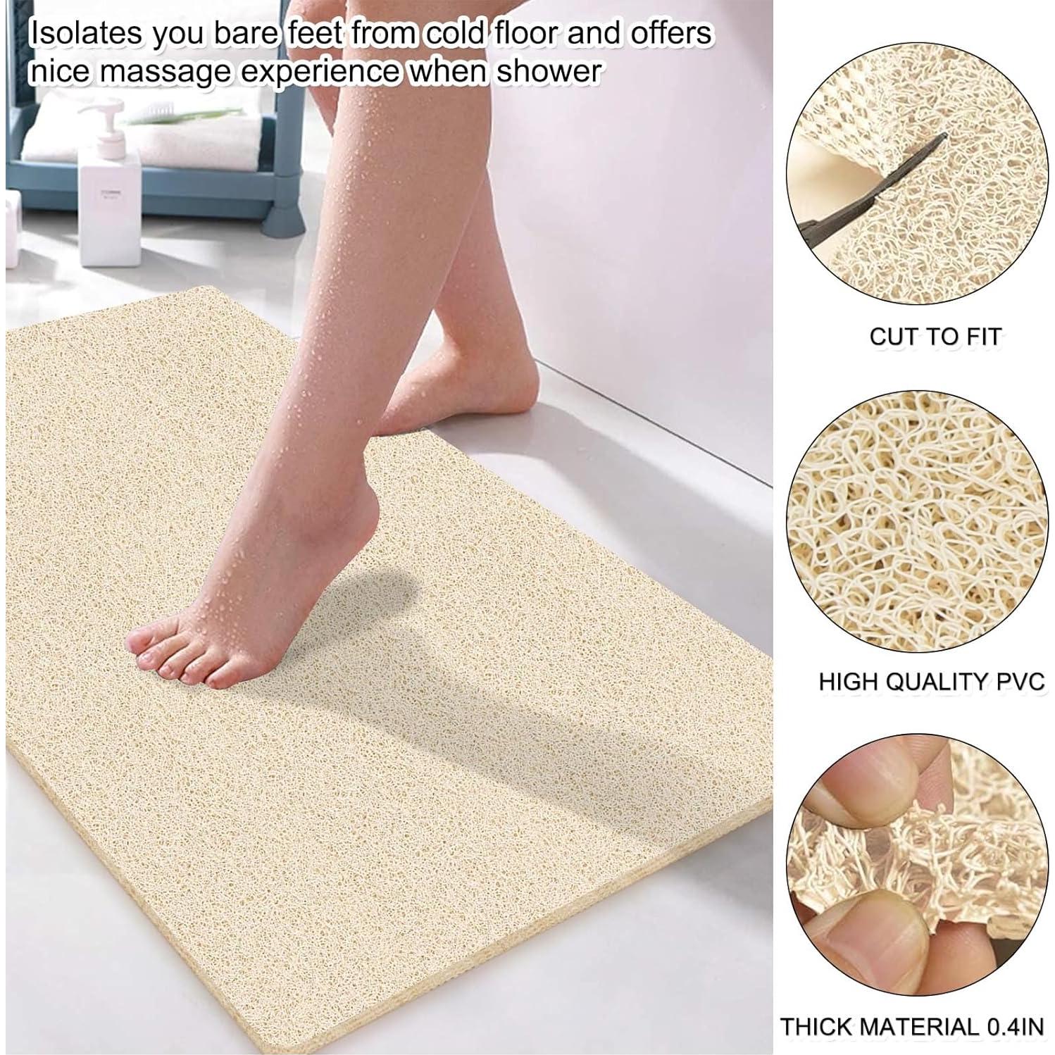 Alfombra de Ducha Antideslizante Beige 102 x 41 cm SONGZIMING