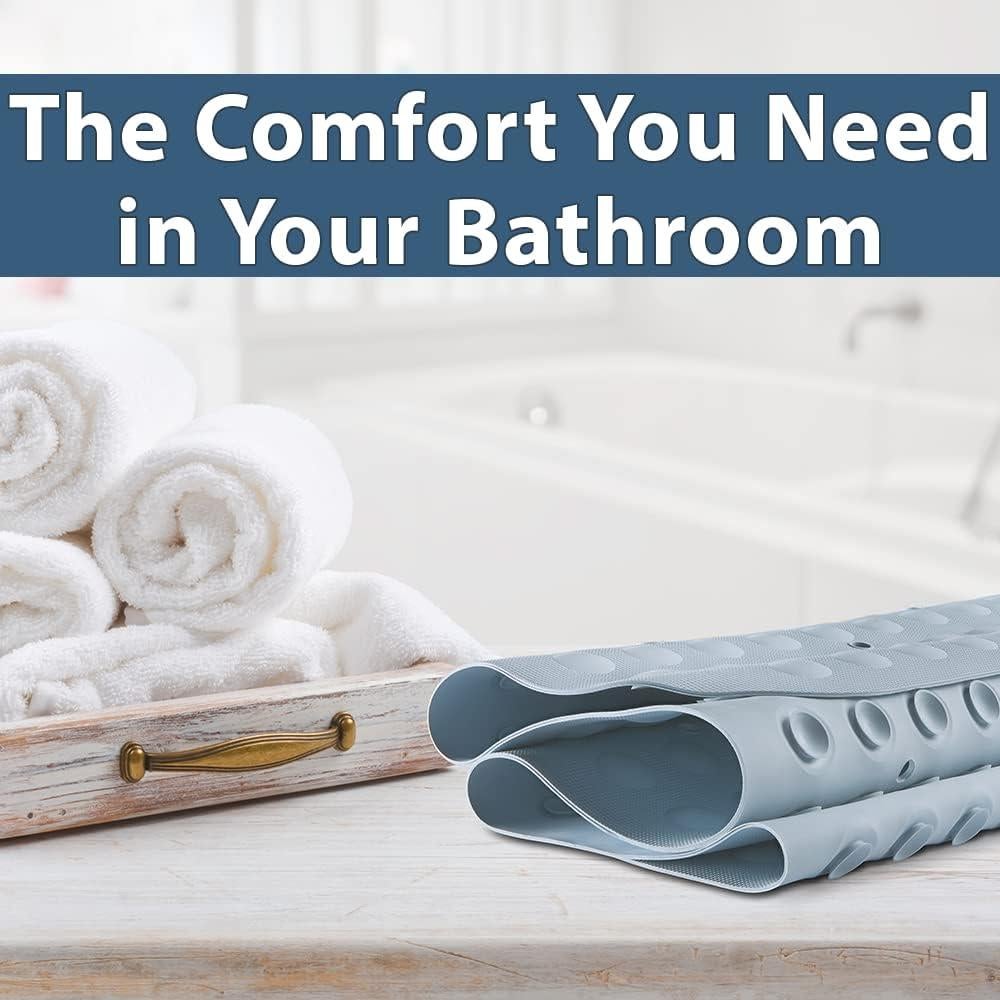 Alfombra de Baño Antideslizante ComfiLife 101x40 cm Azul