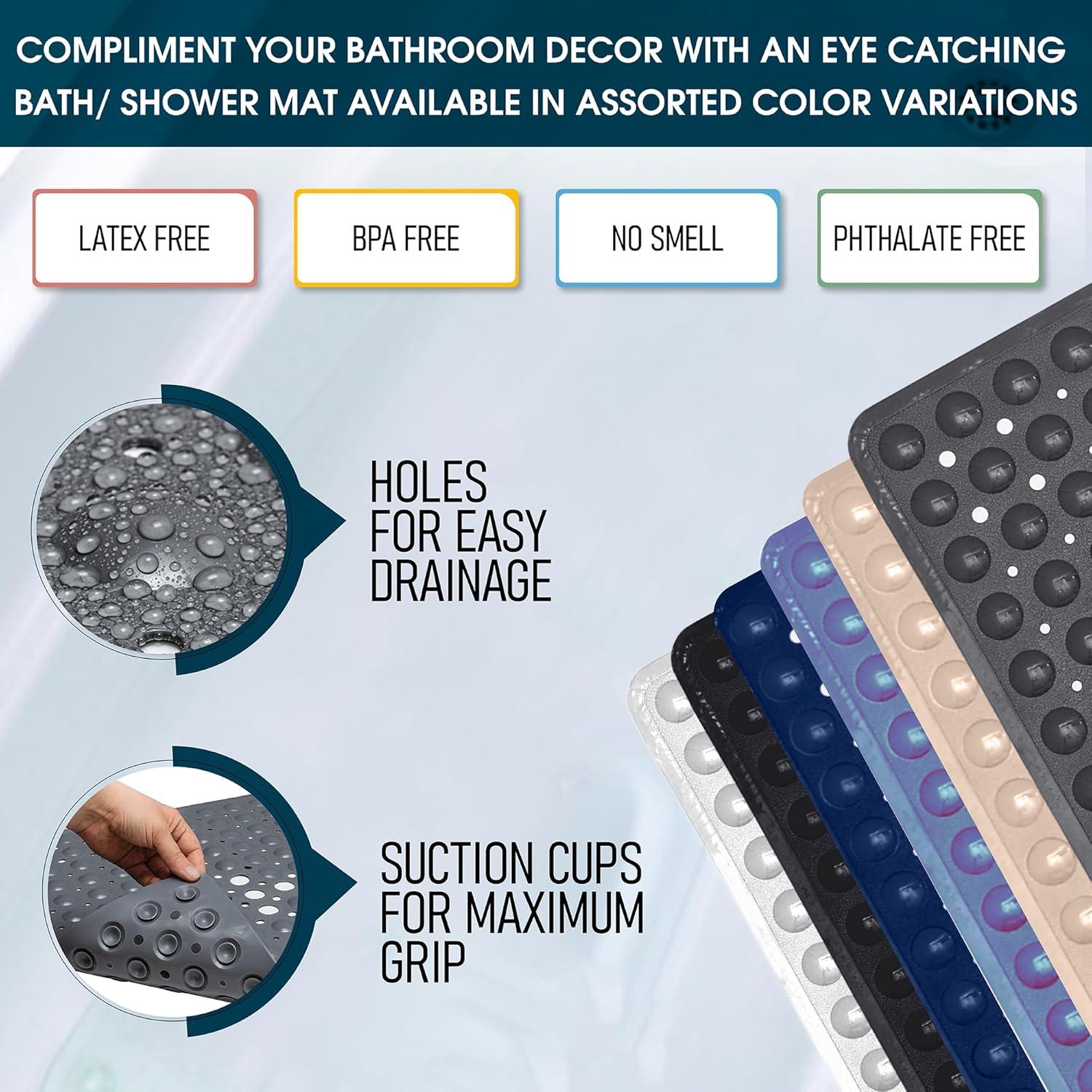 Alfombrilla de Ducha Antideslizante ENKOSI 53x53 cm Verde Claro