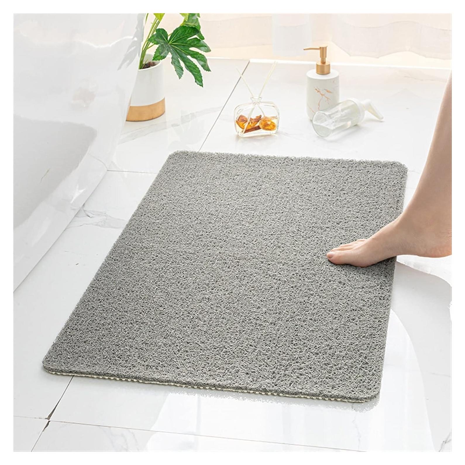 Alfombra Antideslizante LKYJD 40x80cm Gris para Baño