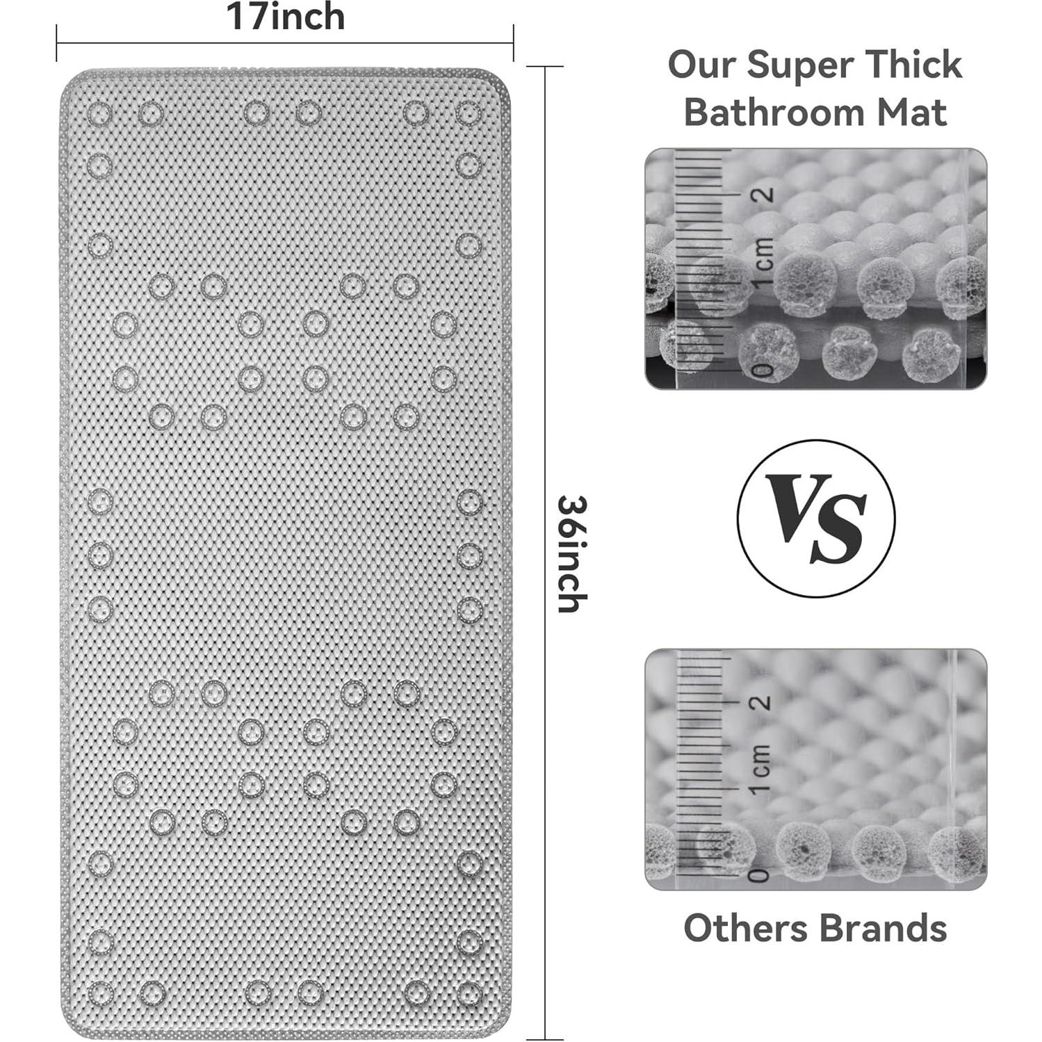 Alfombra de Baño Antideslizante DwEllAid 91x43 cm Gris