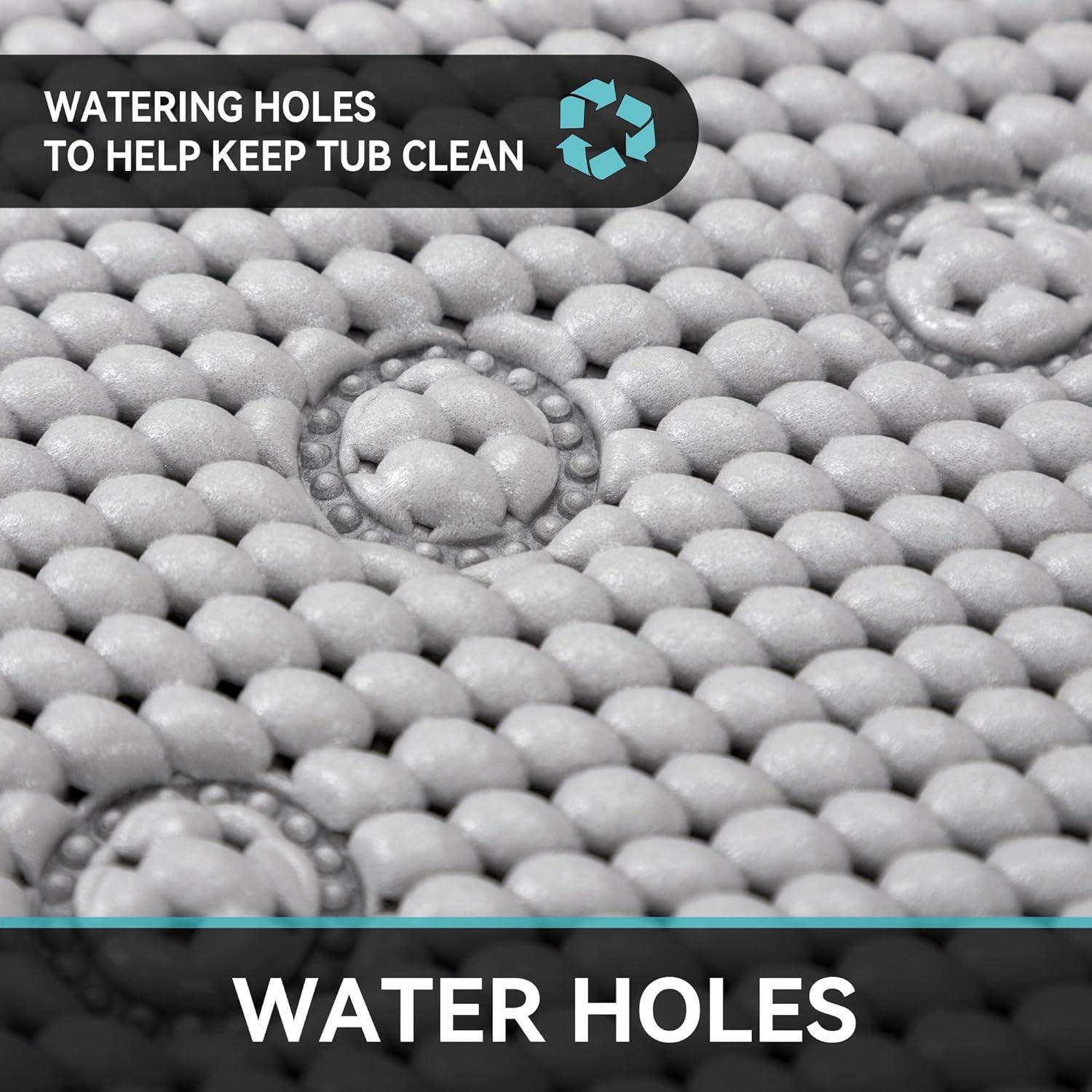 Alfombra de Baño Antideslizante DwEllAid 91x43 cm Gris