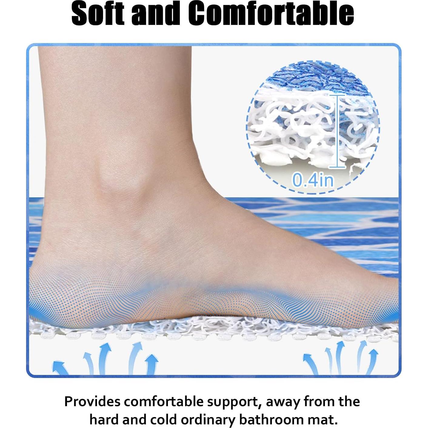 Alfombra de Ducha Antideslizante ZOESOE 60,96x60,96 cm PVC