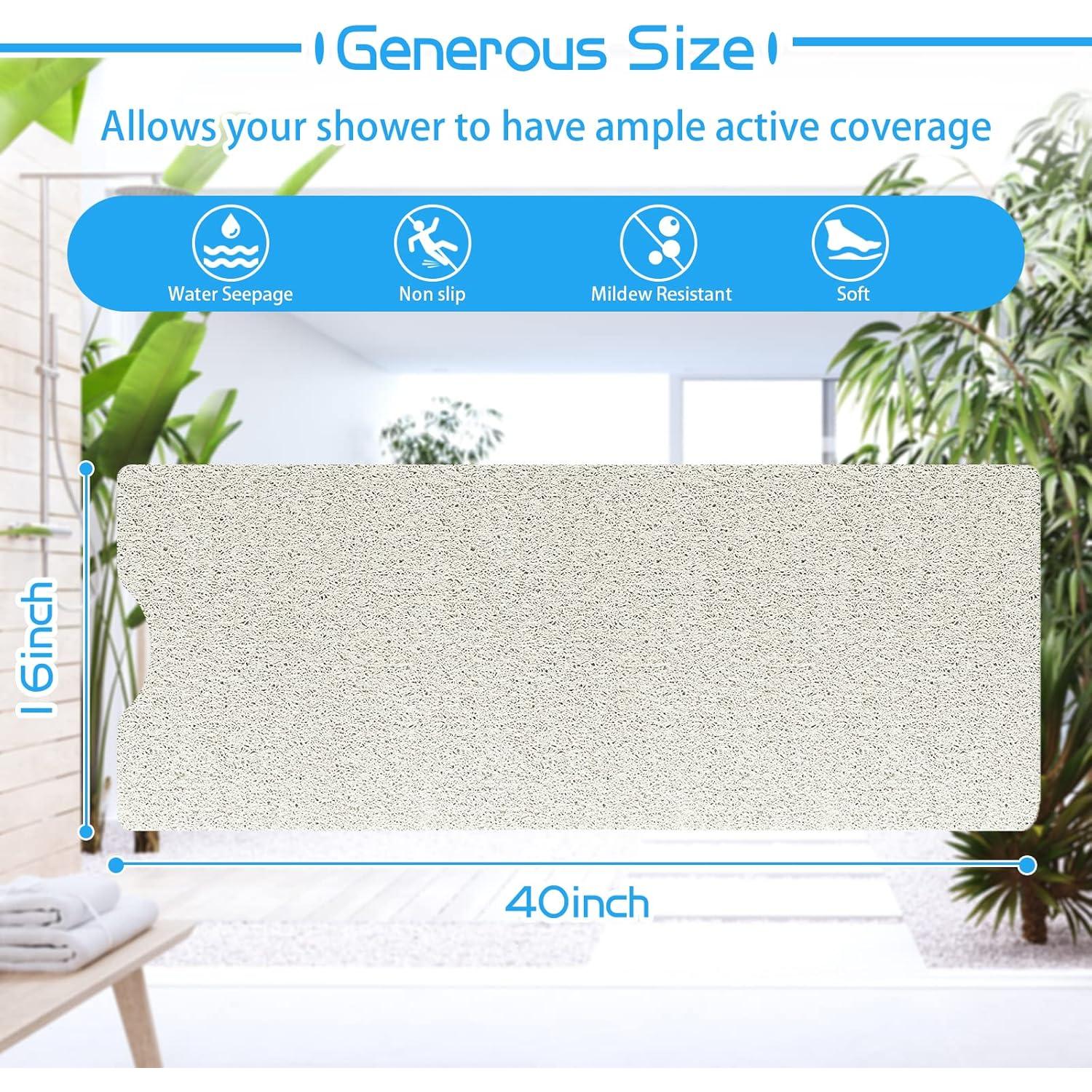 Alfombra Antideslizante OXTAIL 40x101 cm PVC Blanca