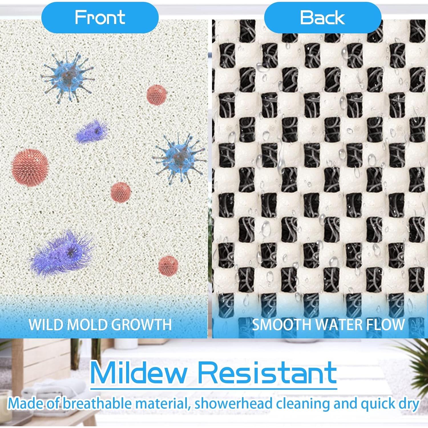 Alfombra Antideslizante OXTAIL 40x101 cm PVC Blanca