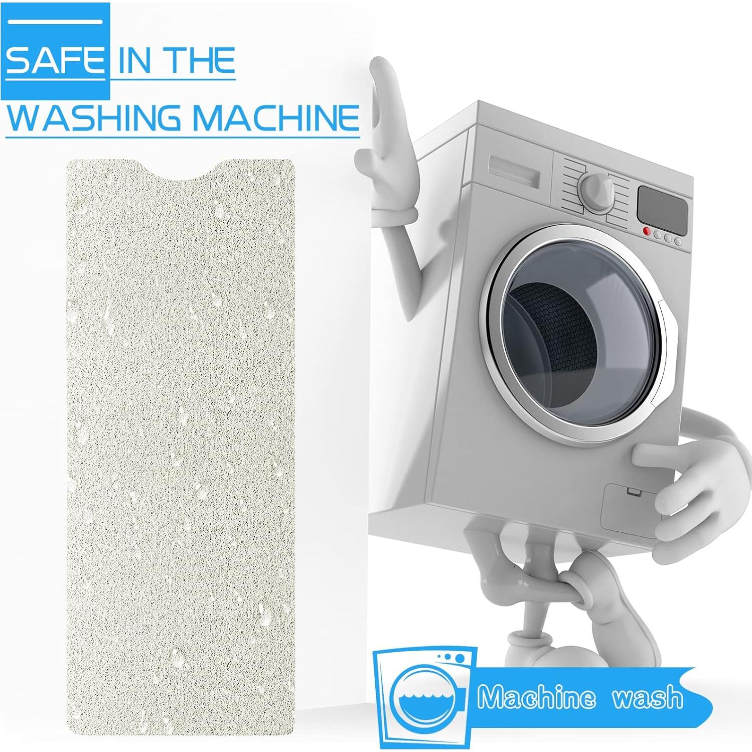 Alfombra Antideslizante OXTAIL 40x101 cm PVC Blanca