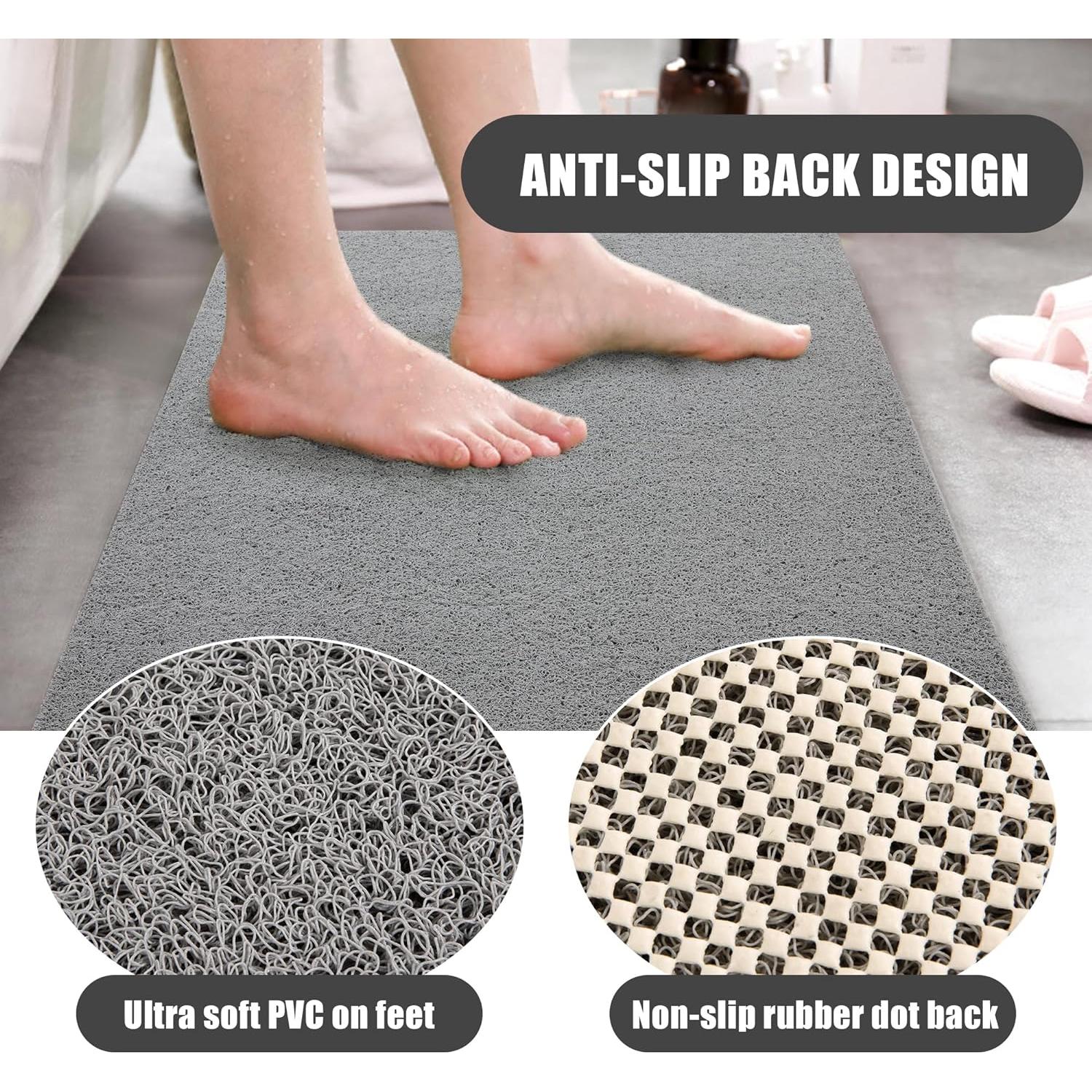 Tapete de Ducha Antideslizante HOMBYS 147x112 cm Gris