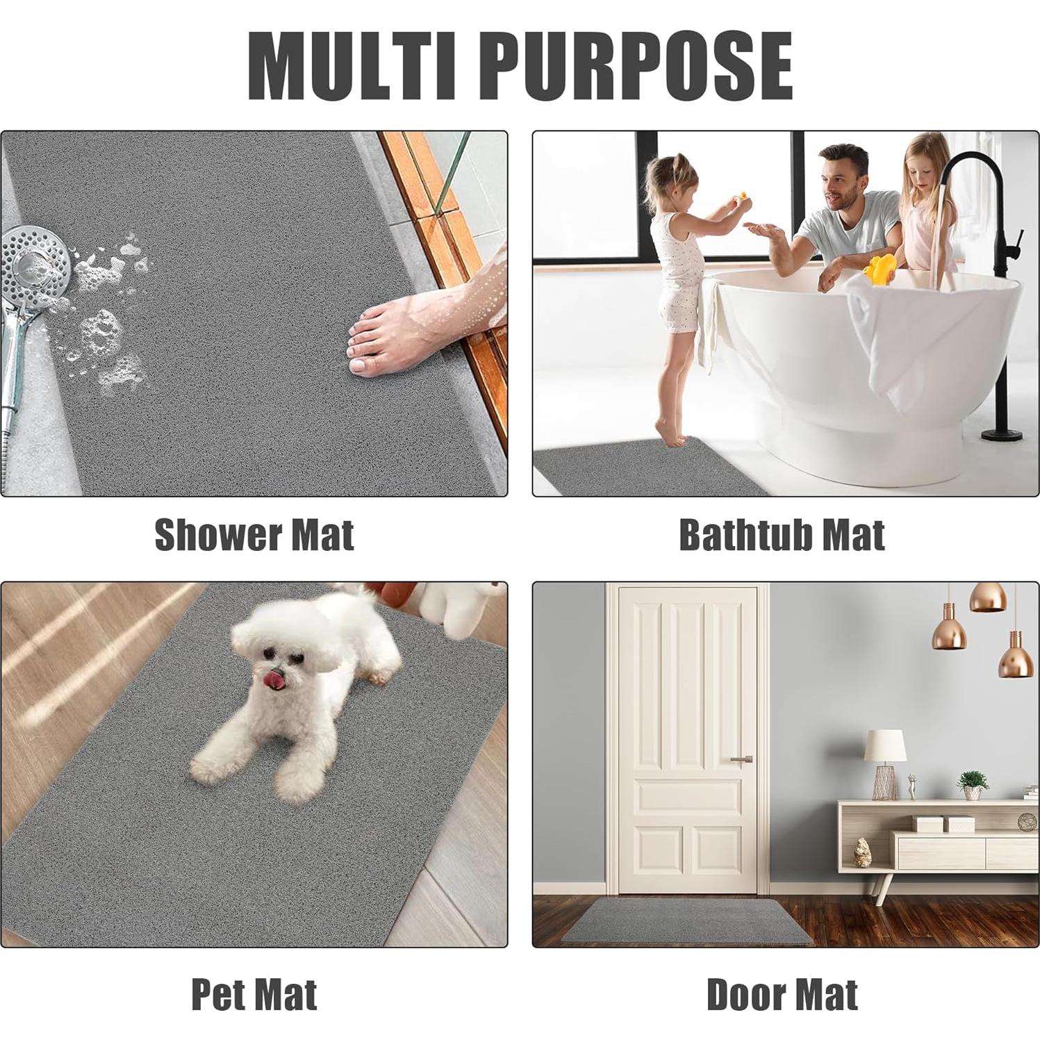 Tapete de Ducha Antideslizante HOMBYS 147x112 cm Gris