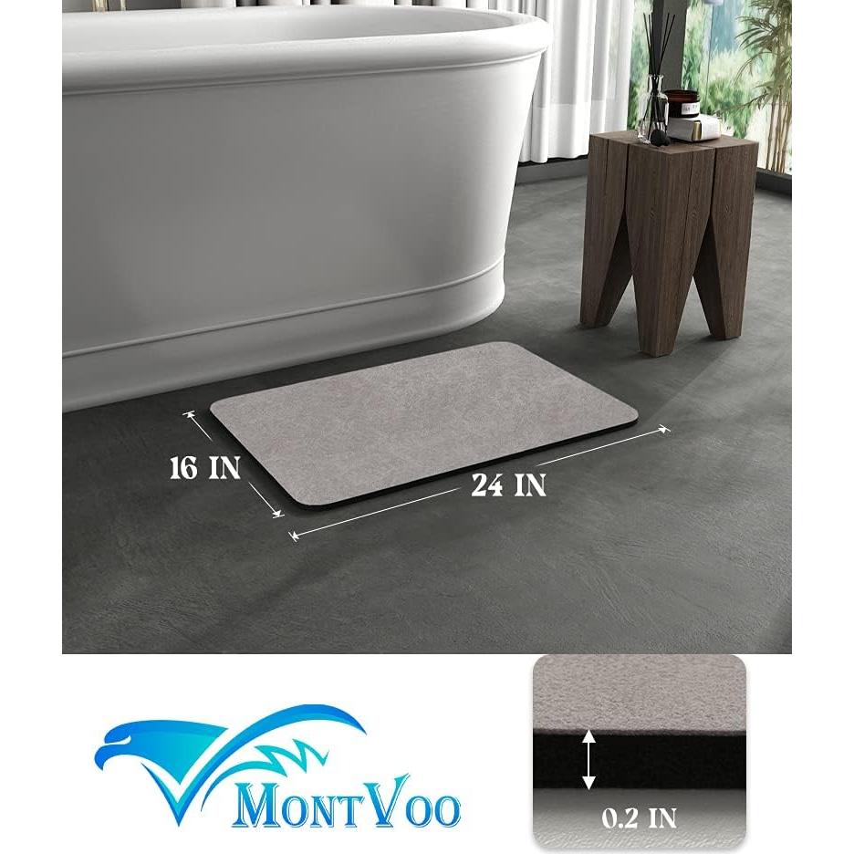 Alfombra de Baño MontVoo Gris 40x60 cm Antideslizante