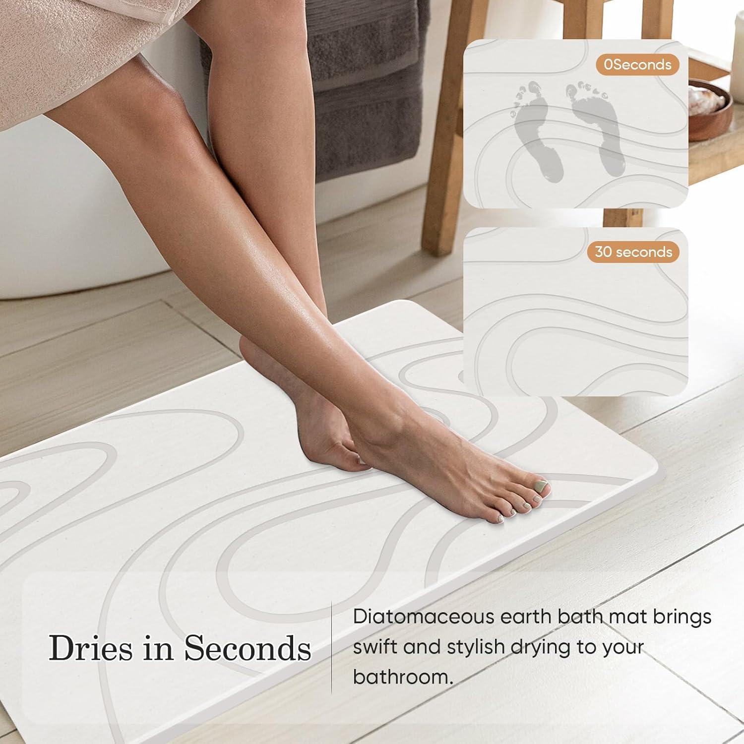 Alfombrilla de Baño Antideslizante Jiloma Diatomita 60x40 cm