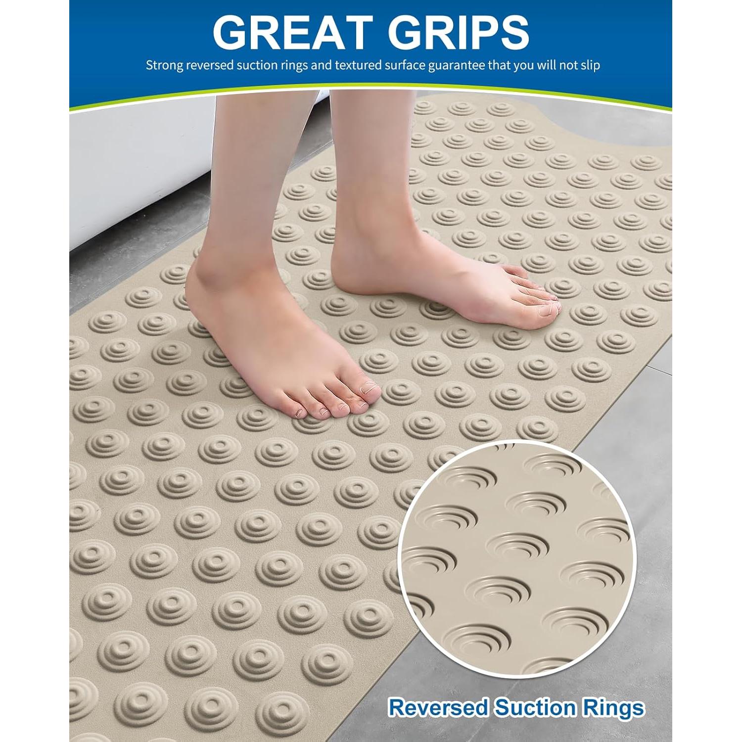 Alfombra de Baño Antideslizante Bligli 99x41 cm Marrón