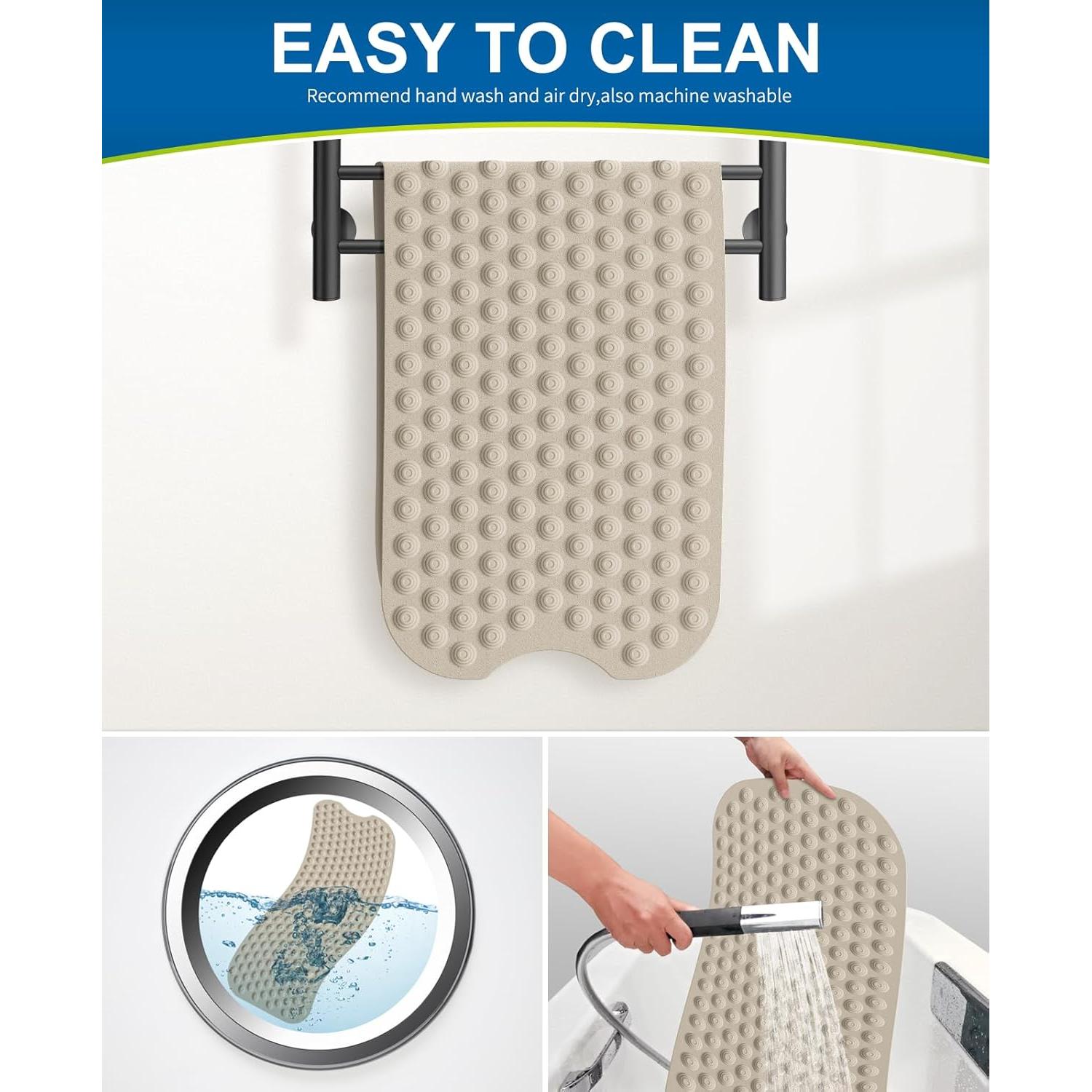 Alfombra de Baño Antideslizante Bligli 99x41 cm Marrón