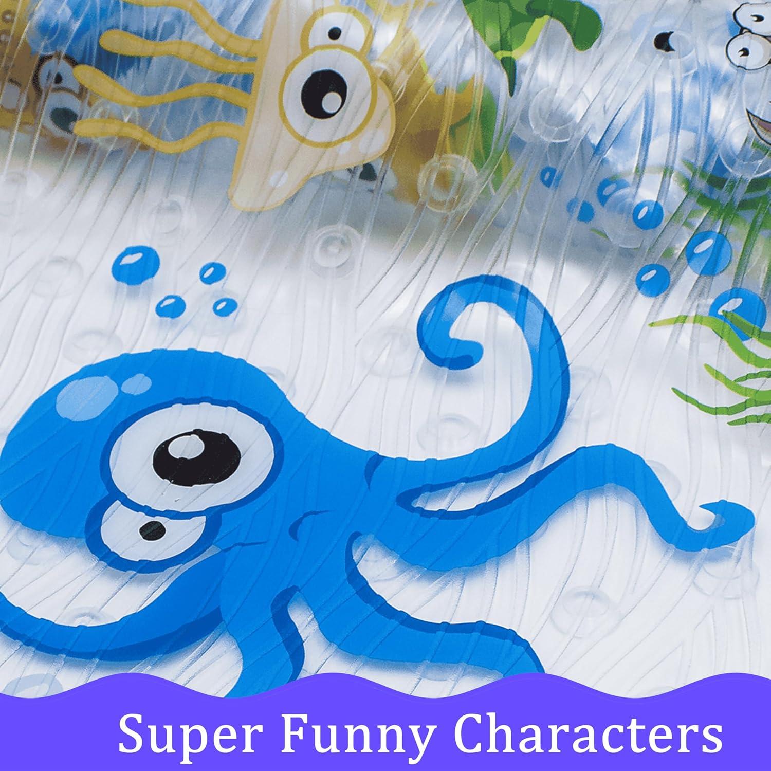 Alfombra de baño antideslizante BEEHOMEE 86x38 cm niños