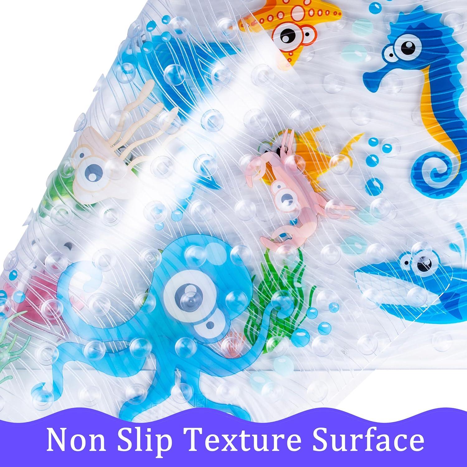 Alfombra de baño antideslizante BEEHOMEE 86x38 cm niños