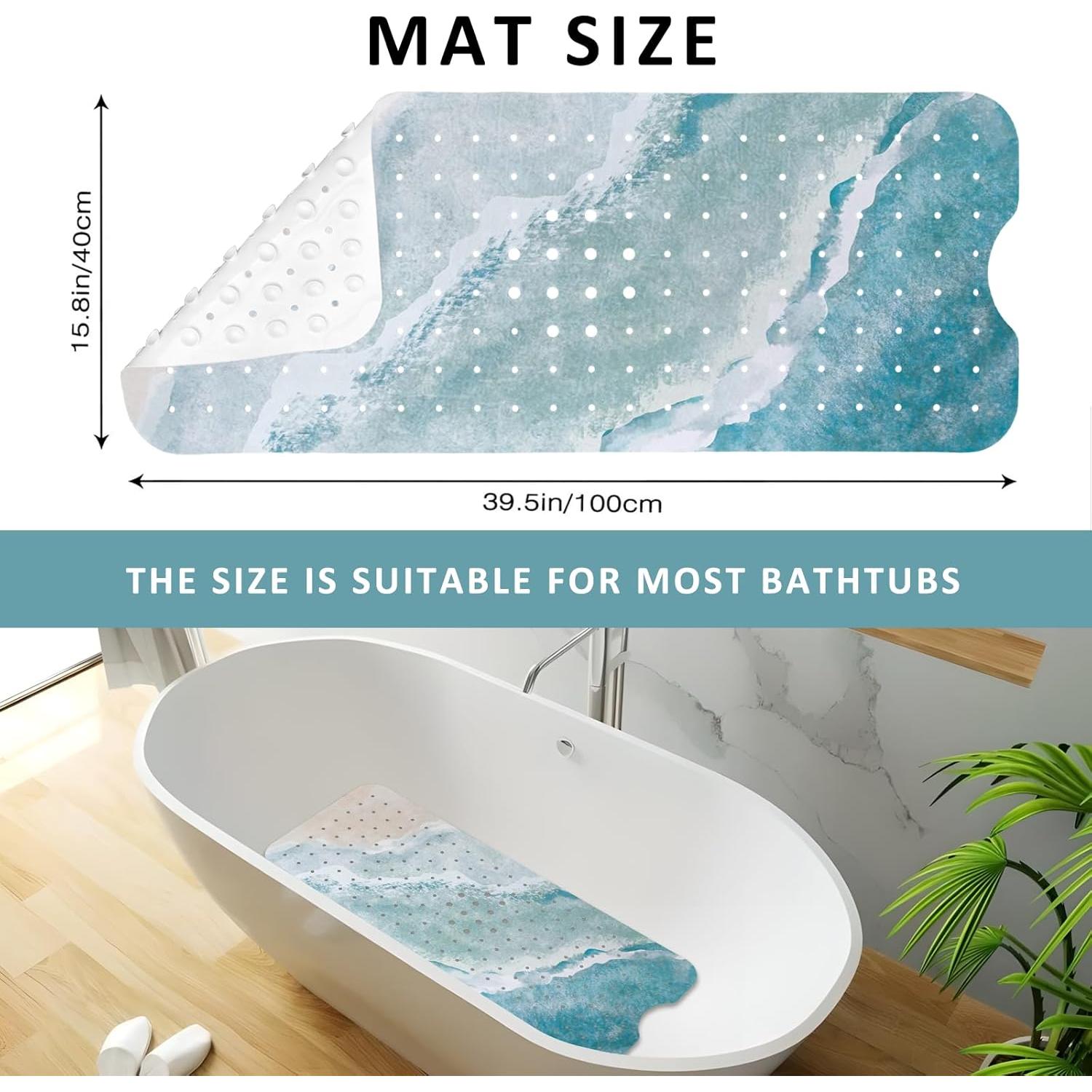Alfombra de Baño Antideslizante Ayehsdogsn 100x40 cm PVC