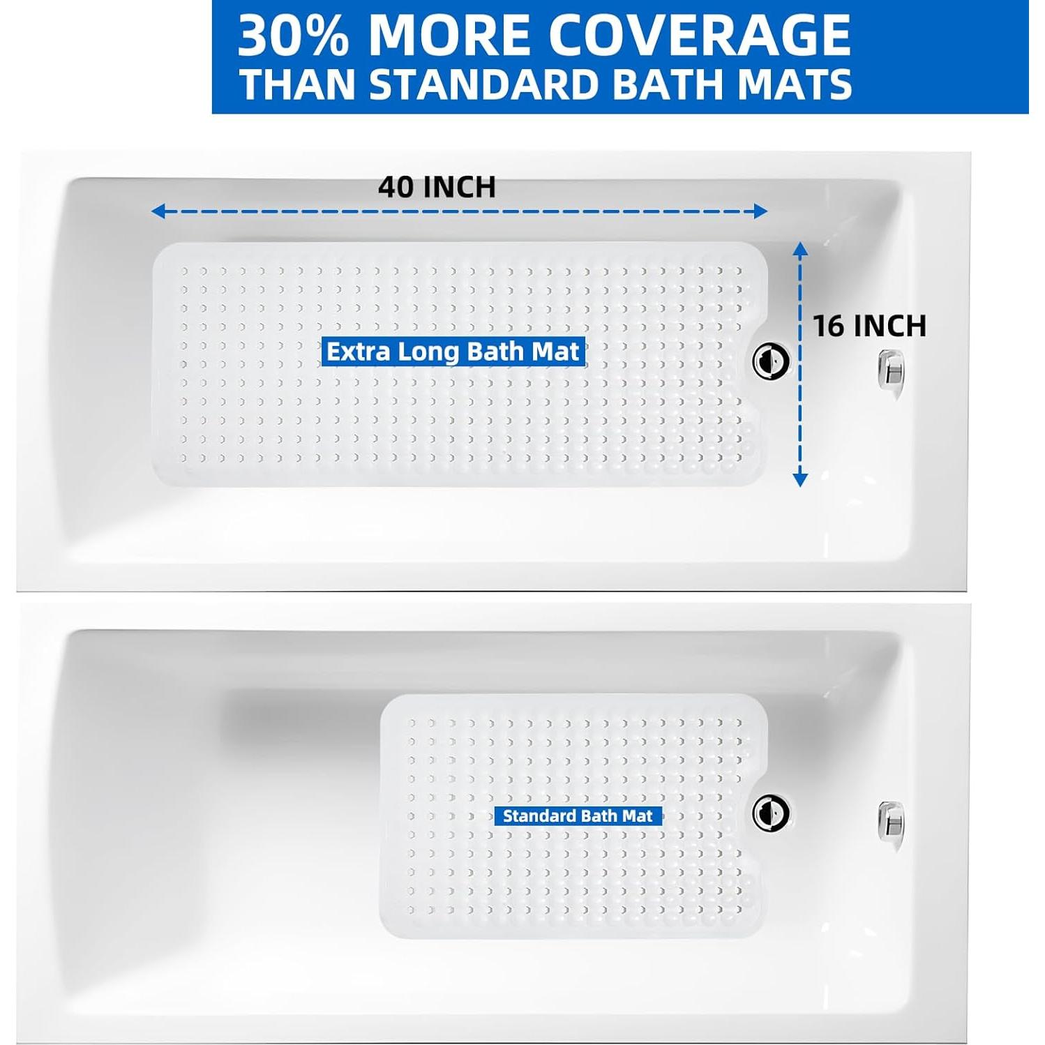Alfombrilla de Ducha Antideslizante MOONFLY 101,6x40,6 cm