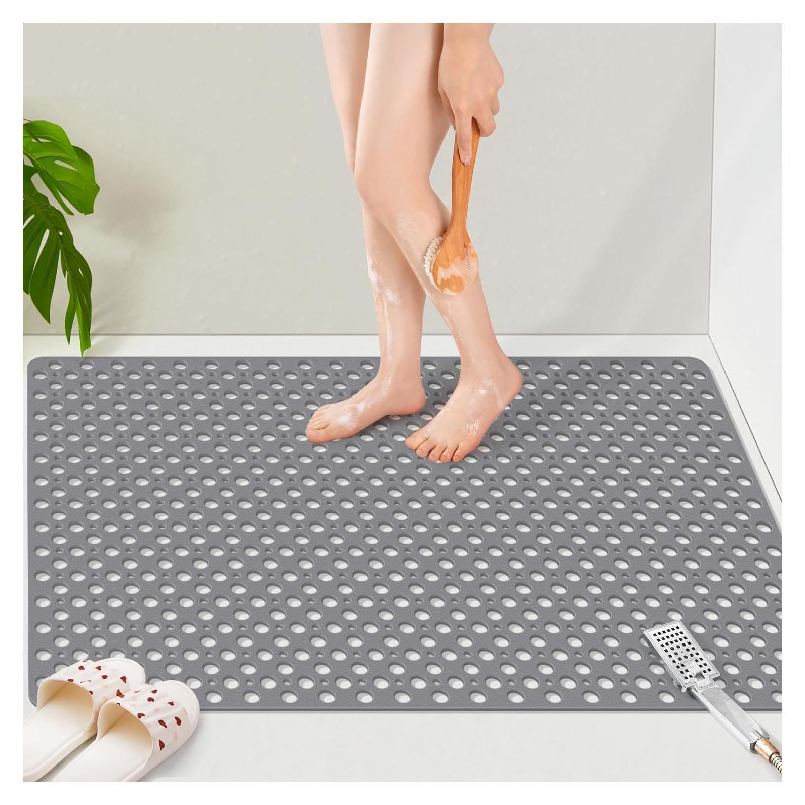 Mat de Ducha Antideslizante OTHWAY 119x81 cm Gris Oscuro