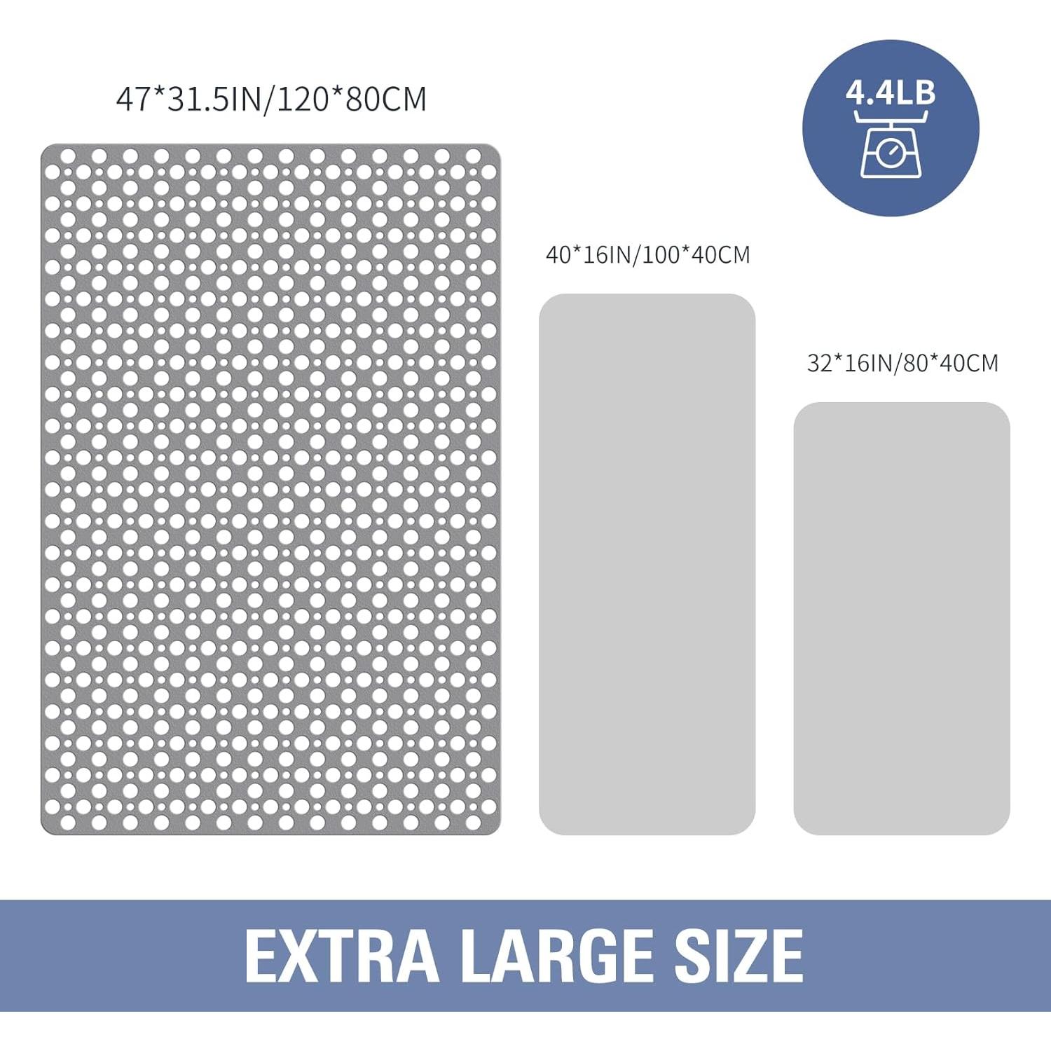 Mat de Ducha Antideslizante OTHWAY 119x81 cm Gris Oscuro