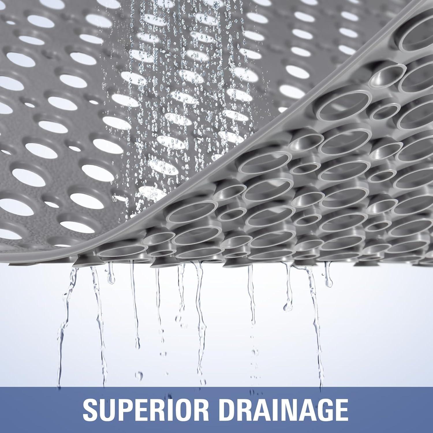 Mat de Ducha Antideslizante OTHWAY 119x81 cm Gris Oscuro