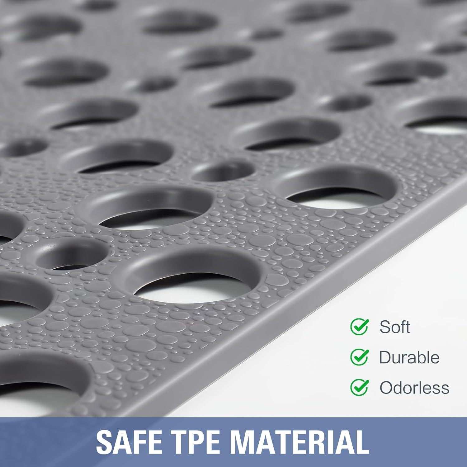 Mat de Ducha Antideslizante OTHWAY 119x81 cm Gris Oscuro