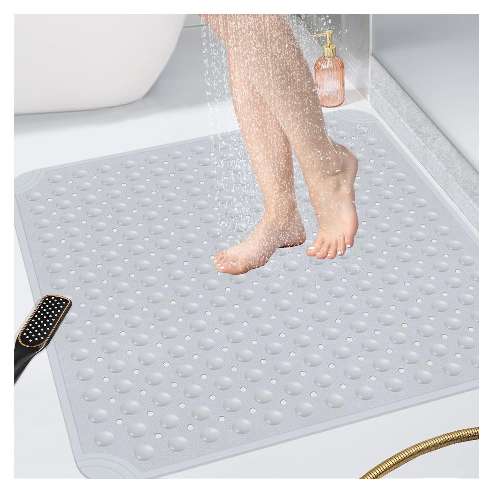 Mat de Ducha Antideslizante OTHWAY 80x80 cm Gris Claro